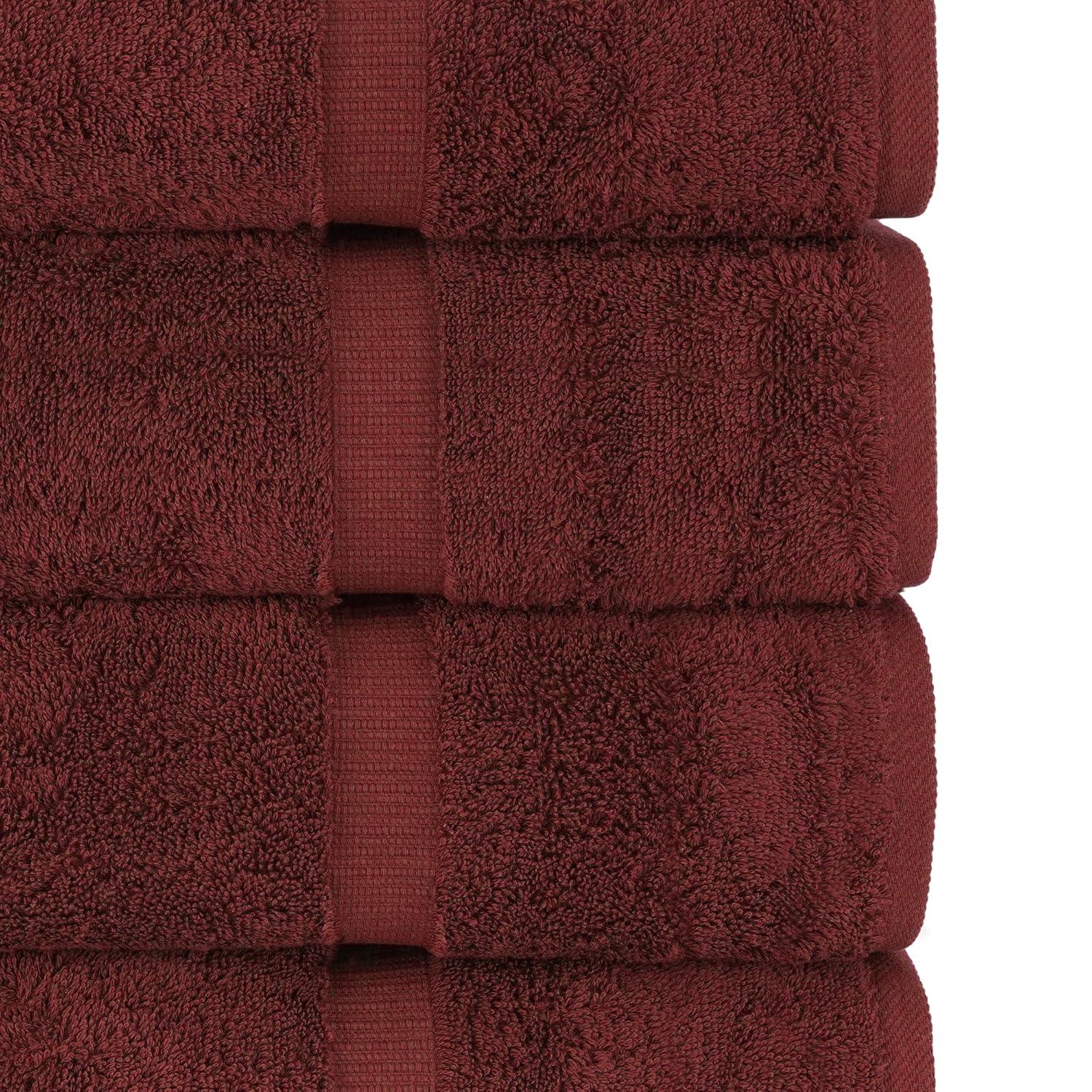 Chakir Turkish Linens | Hotel & Spa Quality 100% Cotton Premium Turkish Towels | Soft & Absorbent (4-Piece Bath Towels, Cranberry)