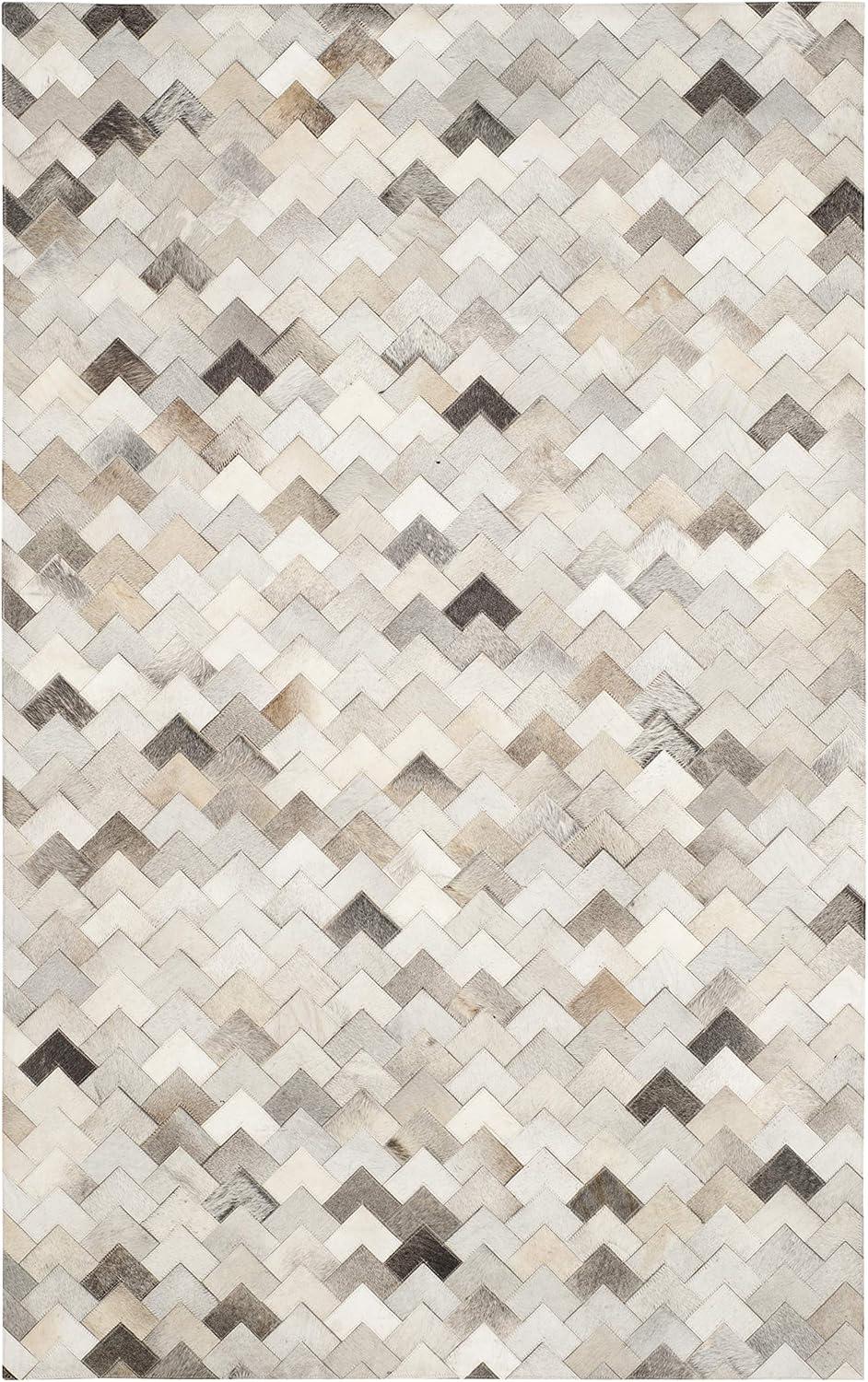 Studio Leather STL183 Hand Woven Area Rug - Grey - 5'x8' - Safavieh.