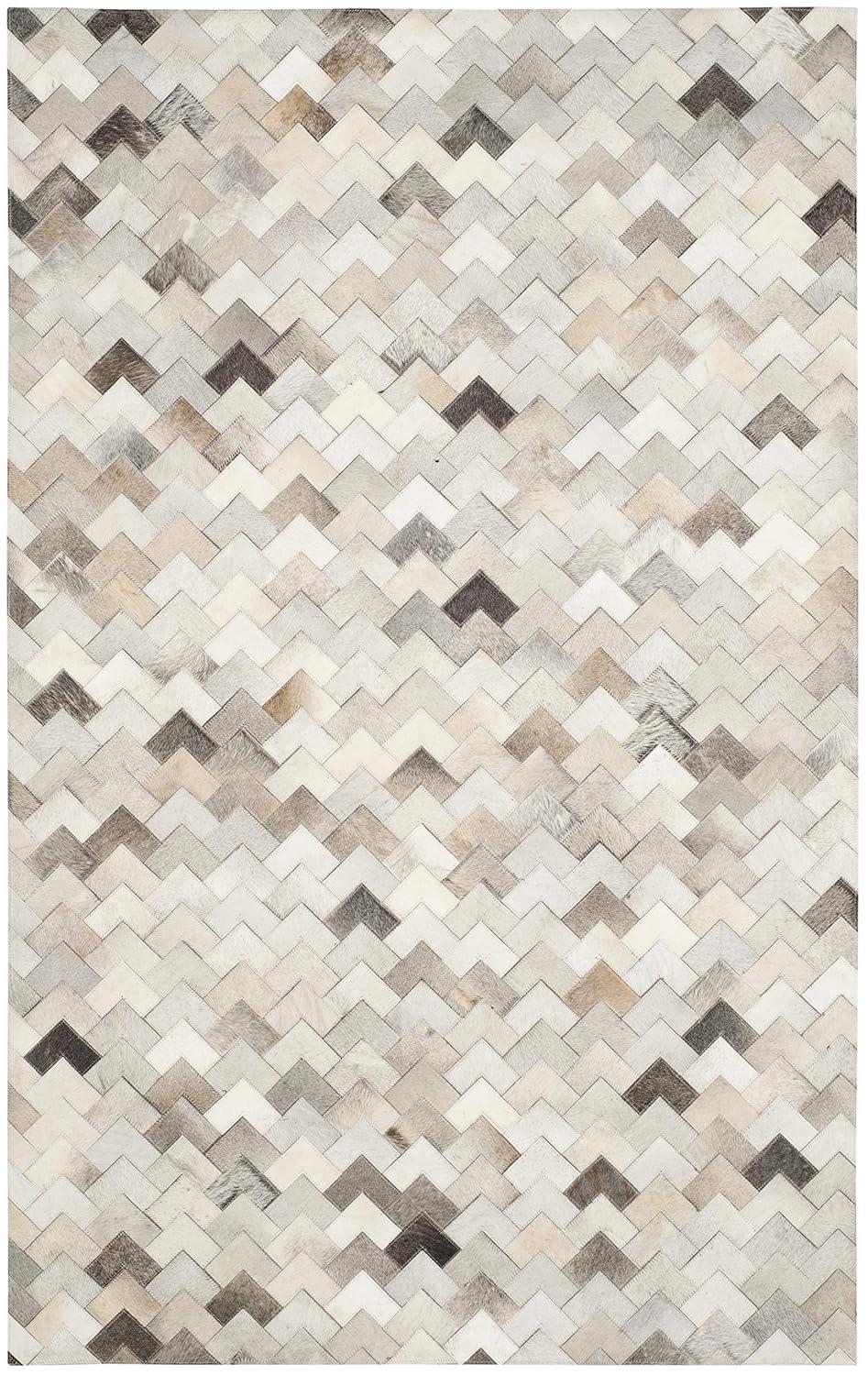 Studio Leather STL183 Hand Woven Area Rug - Grey - 5'x8' - Safavieh.