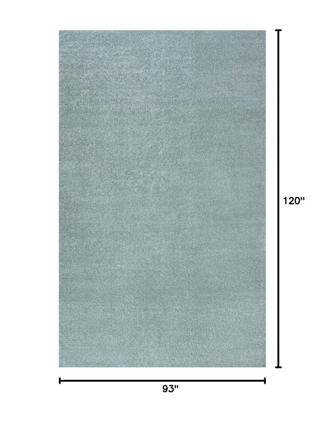 8'x10' Haze Solid Low-Pile, Light Blue - JONATHAN Y