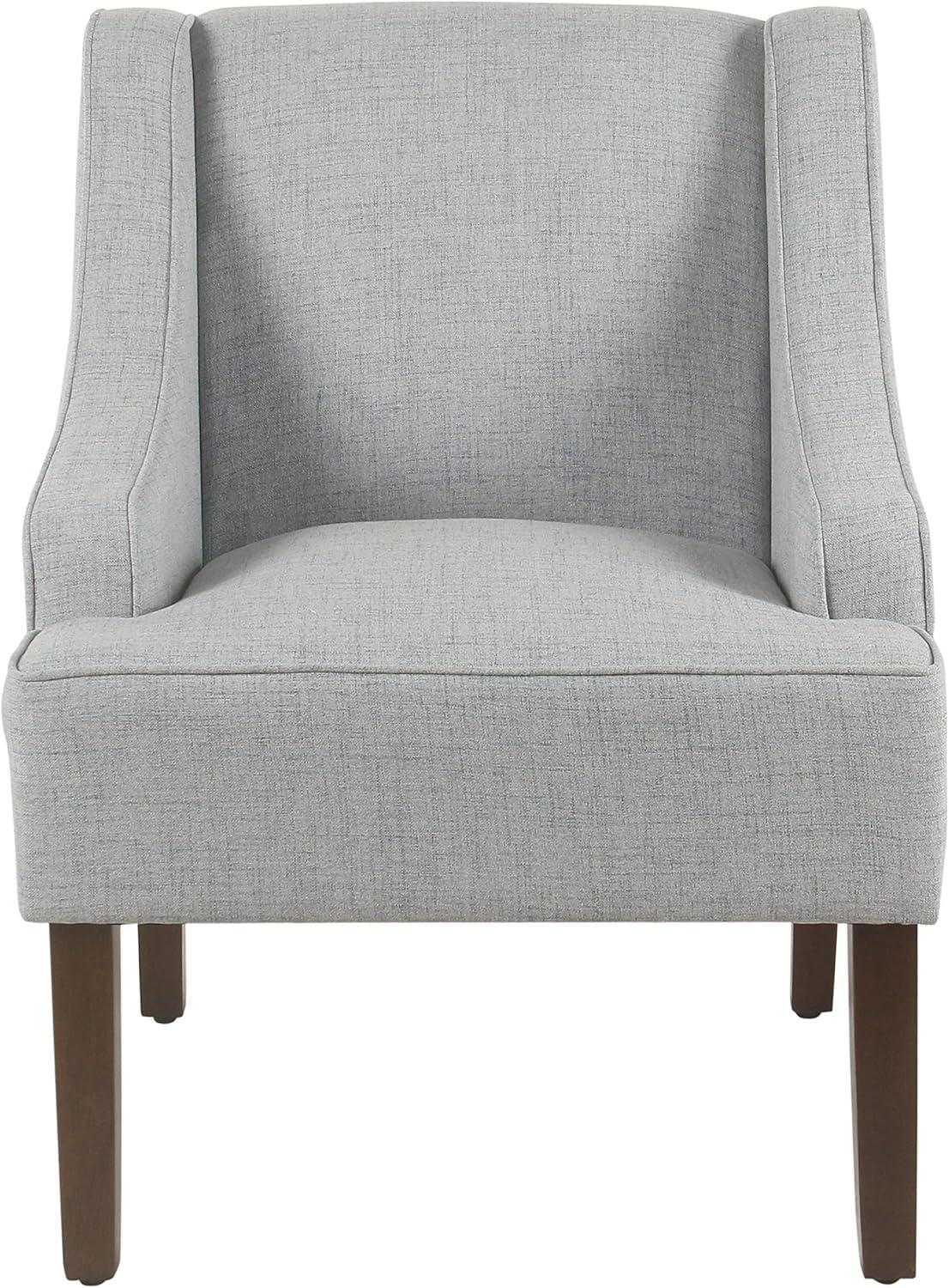 Classic Swoop Arm Accent Chair Light Blue - HomePop: Upholstered Polyester, Foam-Filled, Plywood Frame