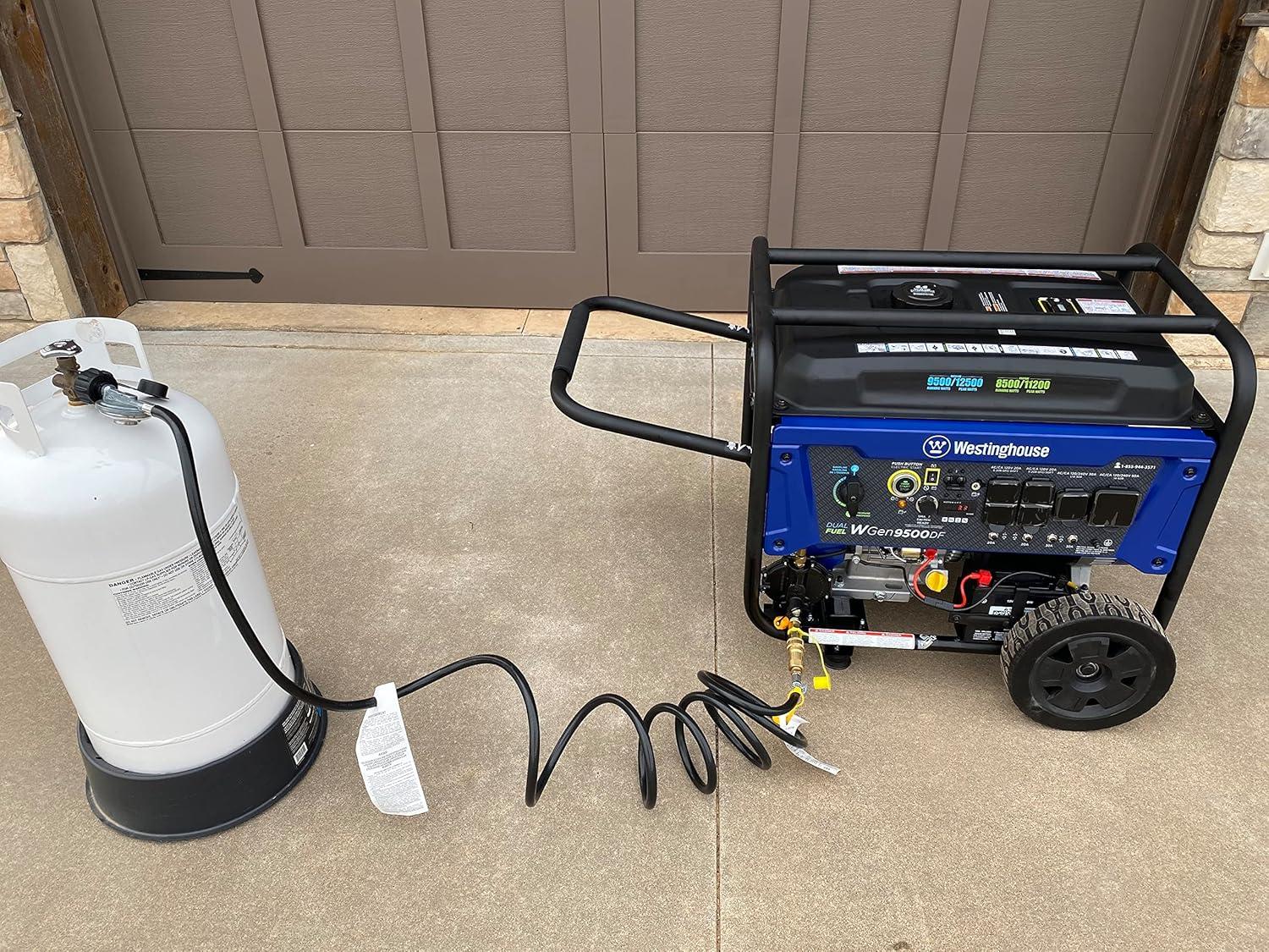 GasSaf 12ft Propane Regulator with Hose, Propane Hose for Indoor/Outdoor Heater -3/8 Quick Connect Disconnect