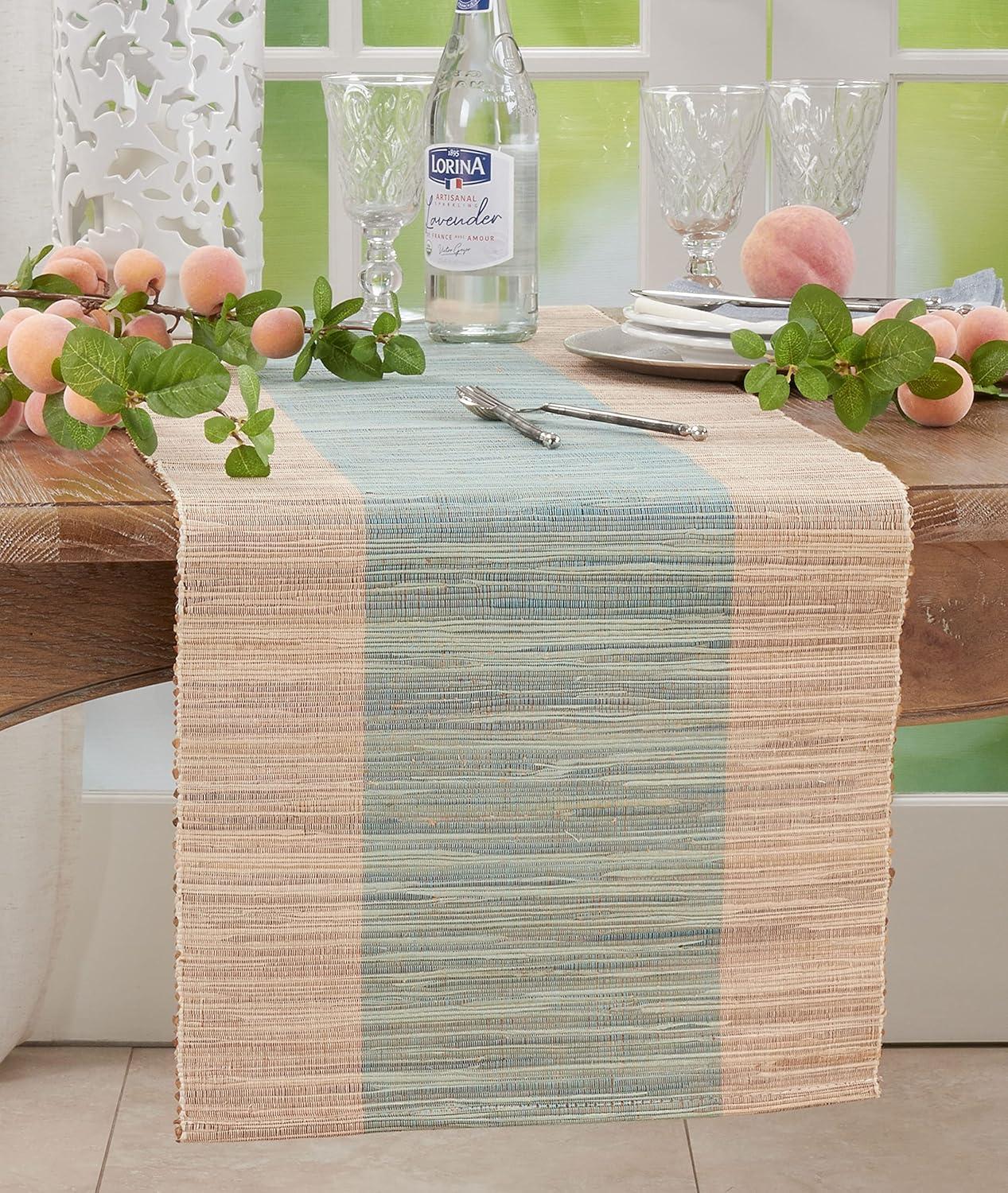 Saro Lifestyle Table Runner With Shimmering Banded Design