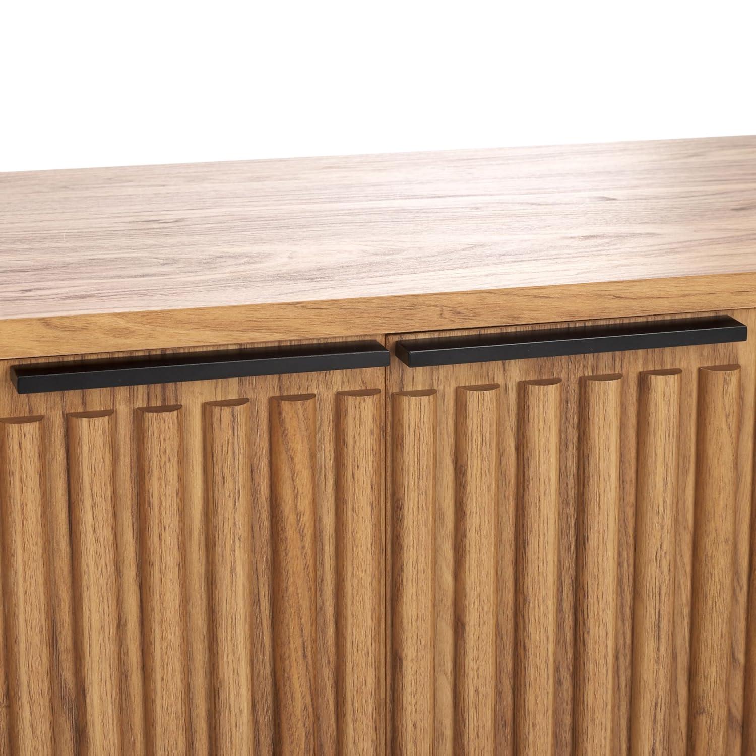 Lylia 4 Door Media Stand - MED9623 - Oak/Black - Safavieh