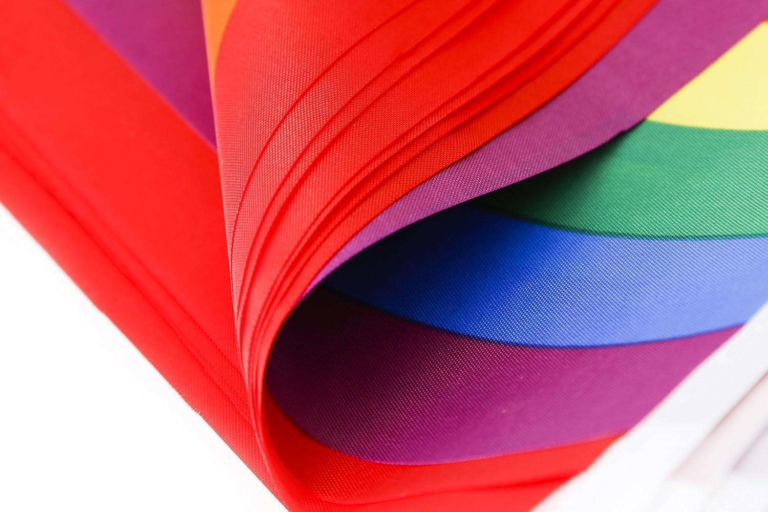 Rainbow Pride Flag,100Feet/76Pcs Rainbow Festival Decoration Pennant Flags Banner,Party Decorations Supplies for Decoration,Rainbow Holiday Decoration.