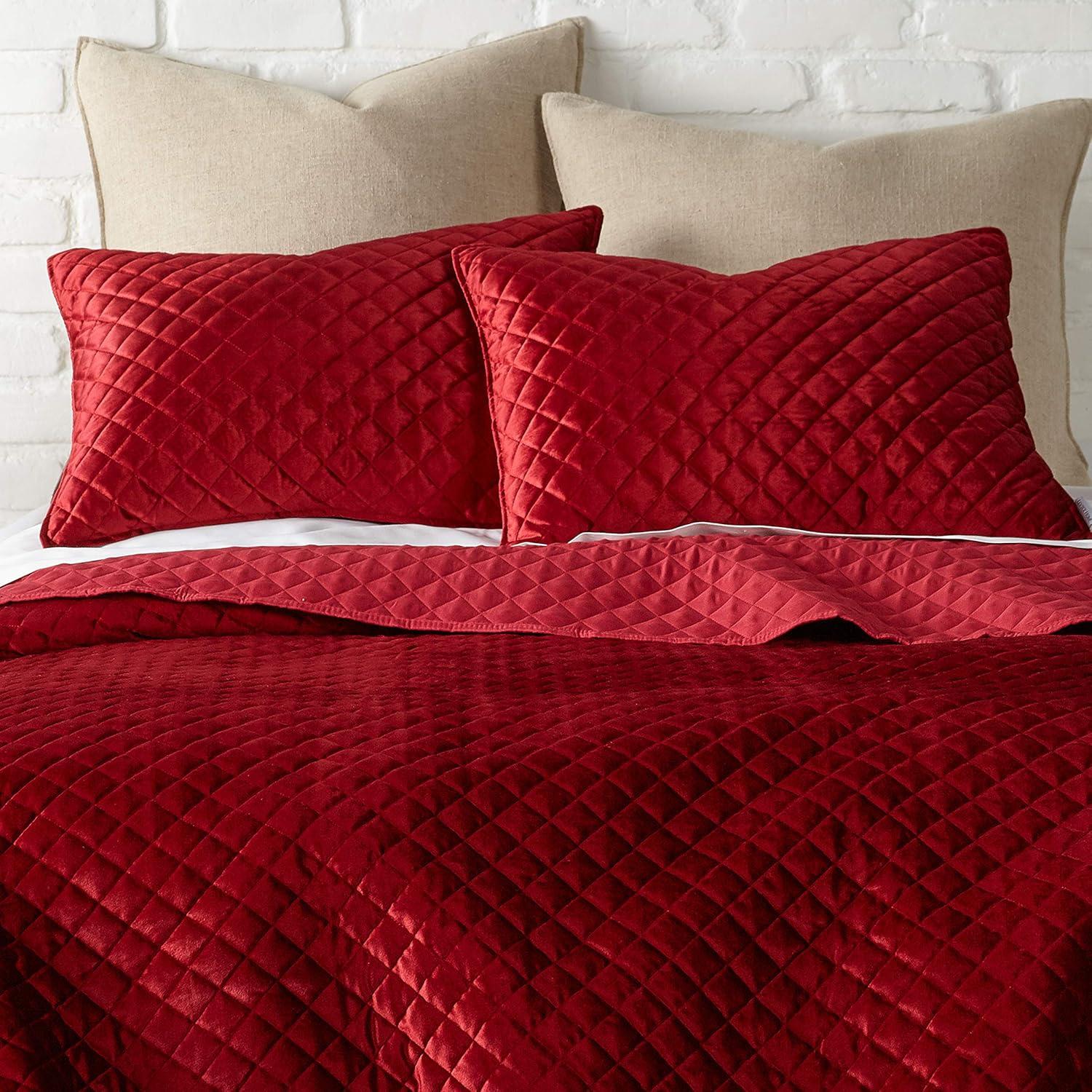 Red Velvet Euro Sham set of 2