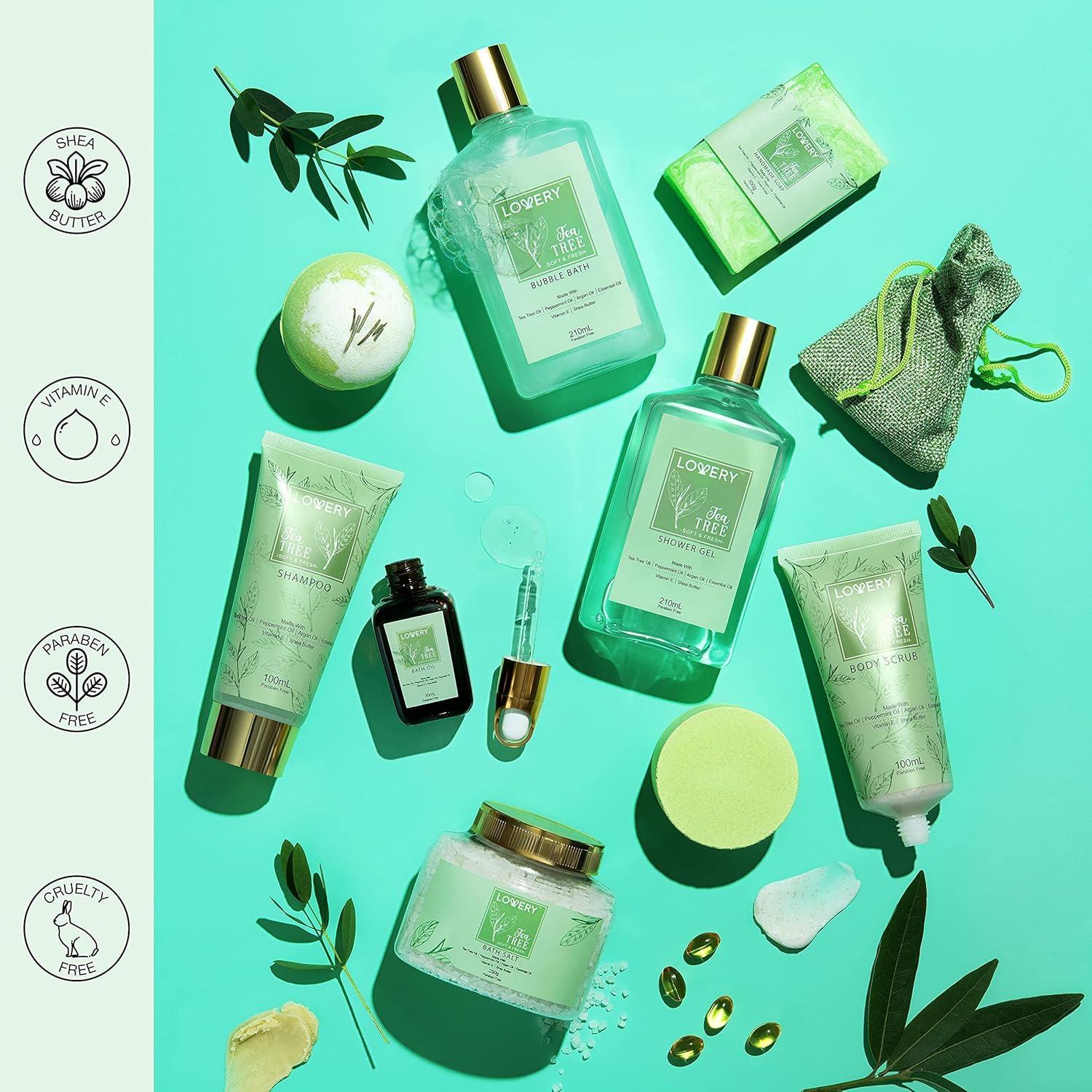 Tea Tree Bath & Body Set - Luxury Aromatherapy Home Spa Set