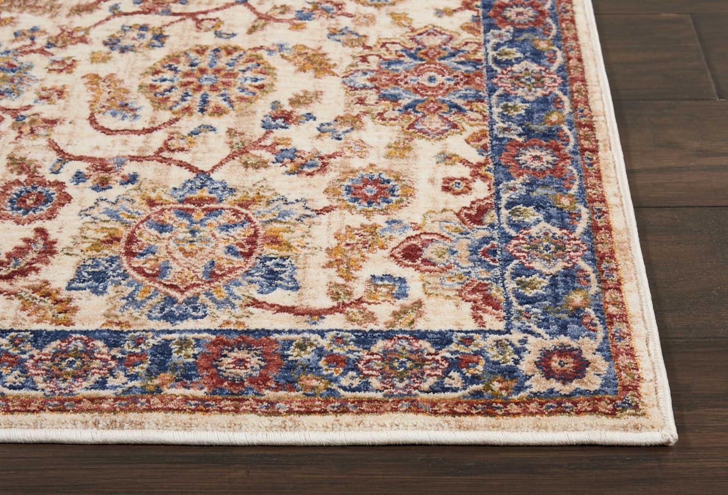 Nourison Reseda Vintage Blue 5'3" x 7'6" Area Rug, (5x8)