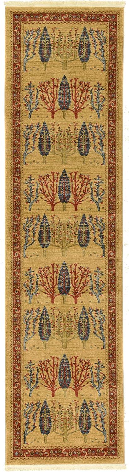 Unique Loom 2' 7 x 10' 0 Runner Tan Fars Mesquite Area Rug