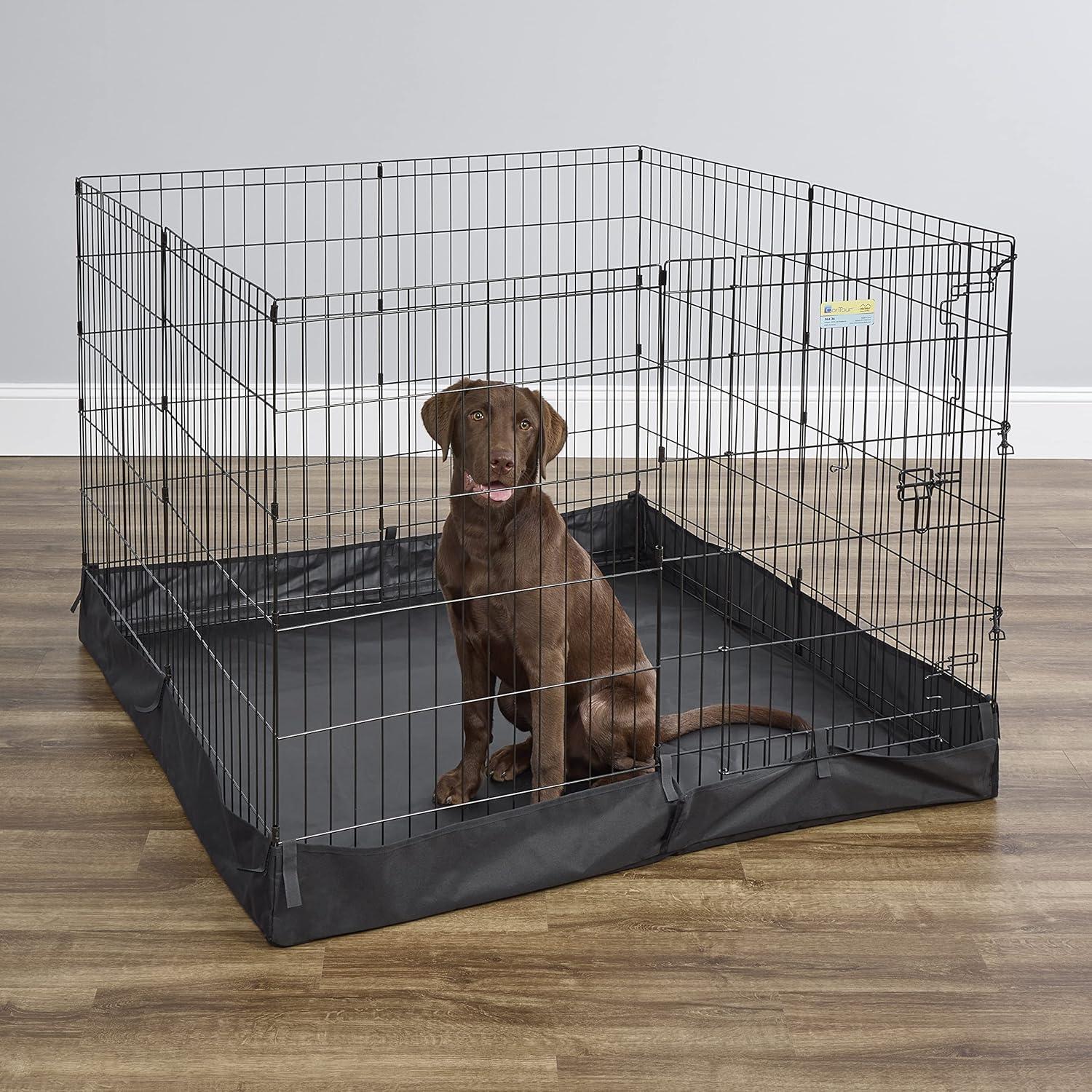 Square Exercise Pen Solid Fabric Bottom