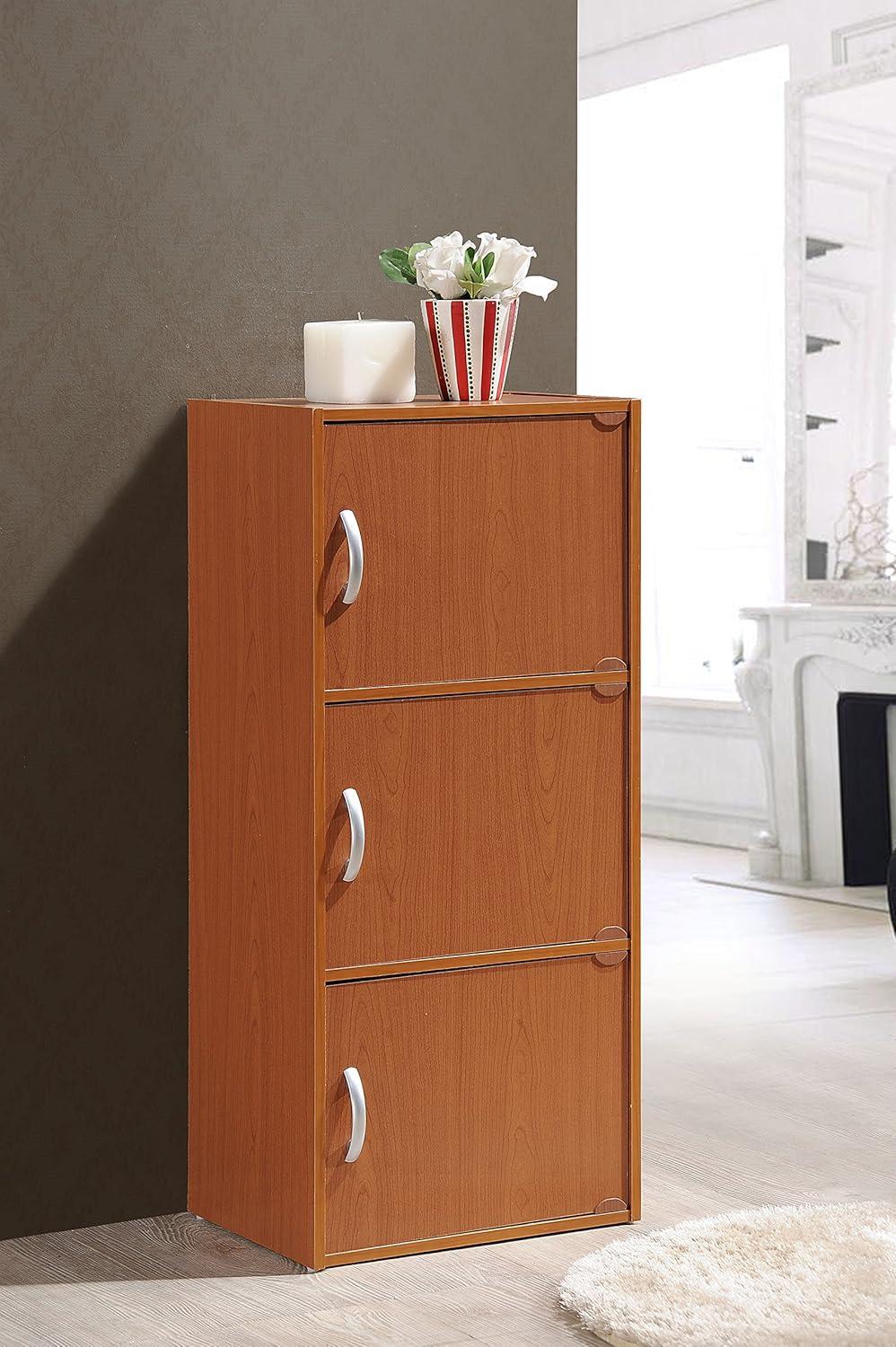 Versatile Kids' Black Storage Cabinet with Cubes and Doors