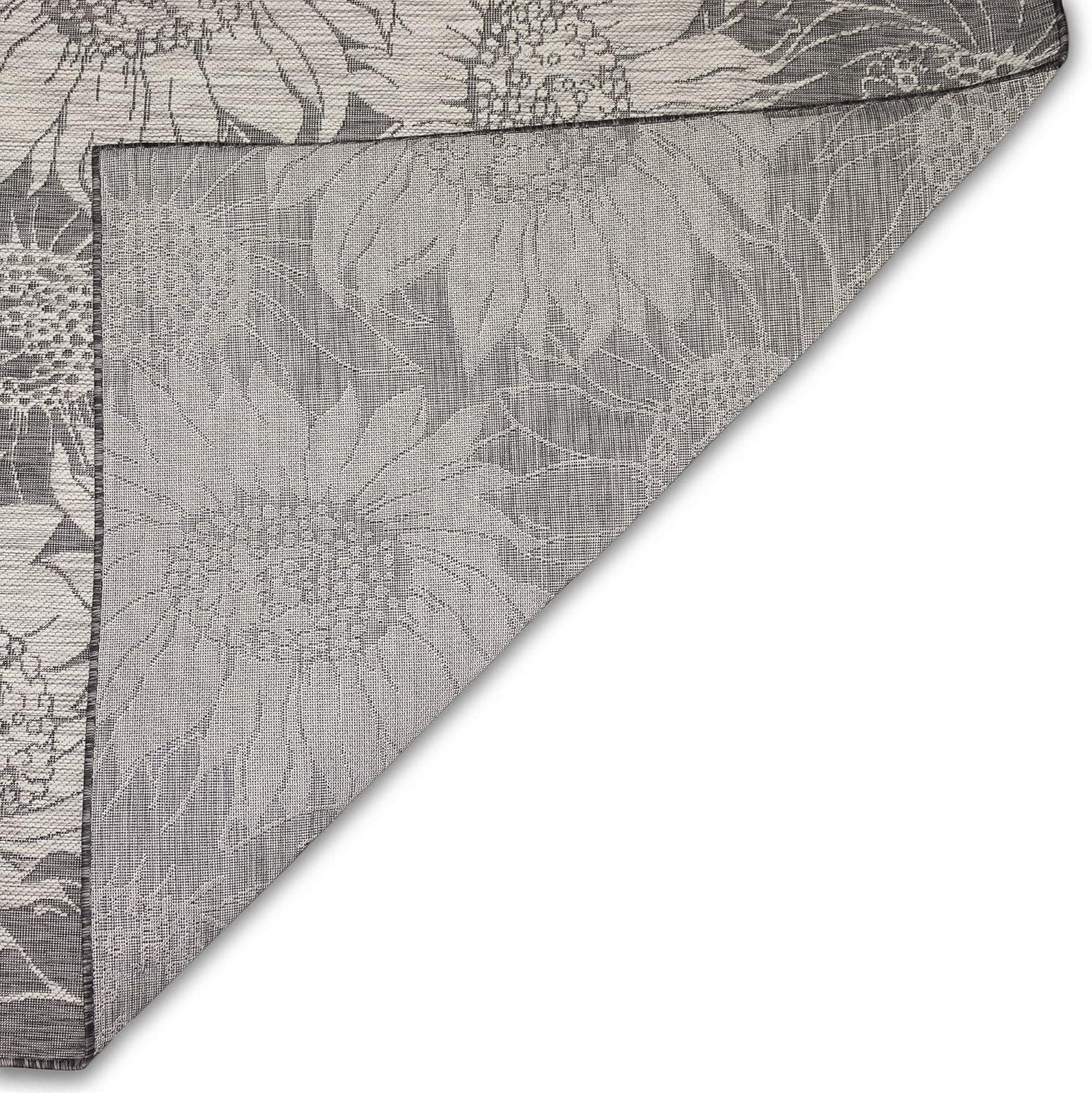 Liora Manne Carmel Sunflower Field Indoor/Outdoor Rug Black 4'10" x 7'6"