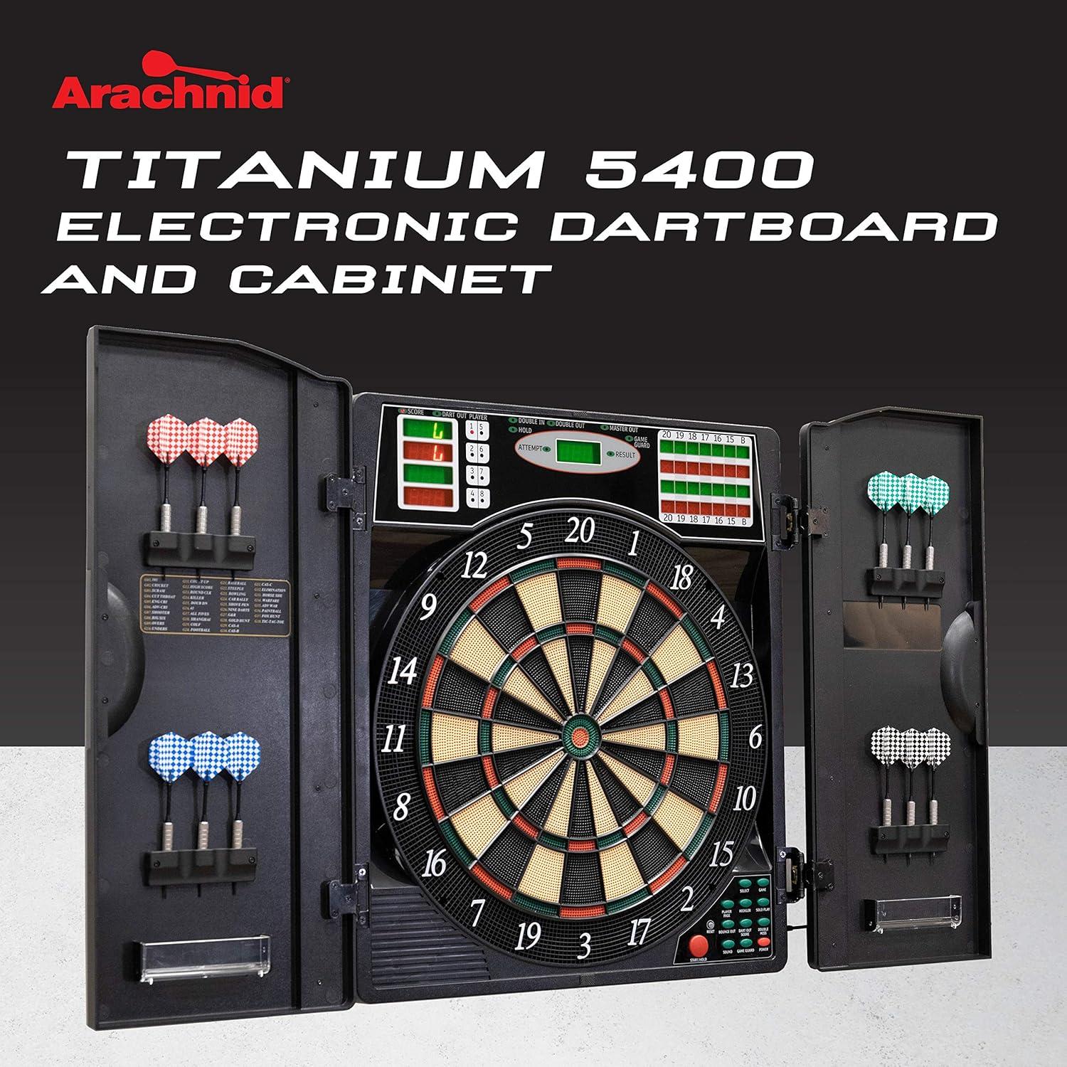 Black Electronic Dartboard with Cabinet and LED Display