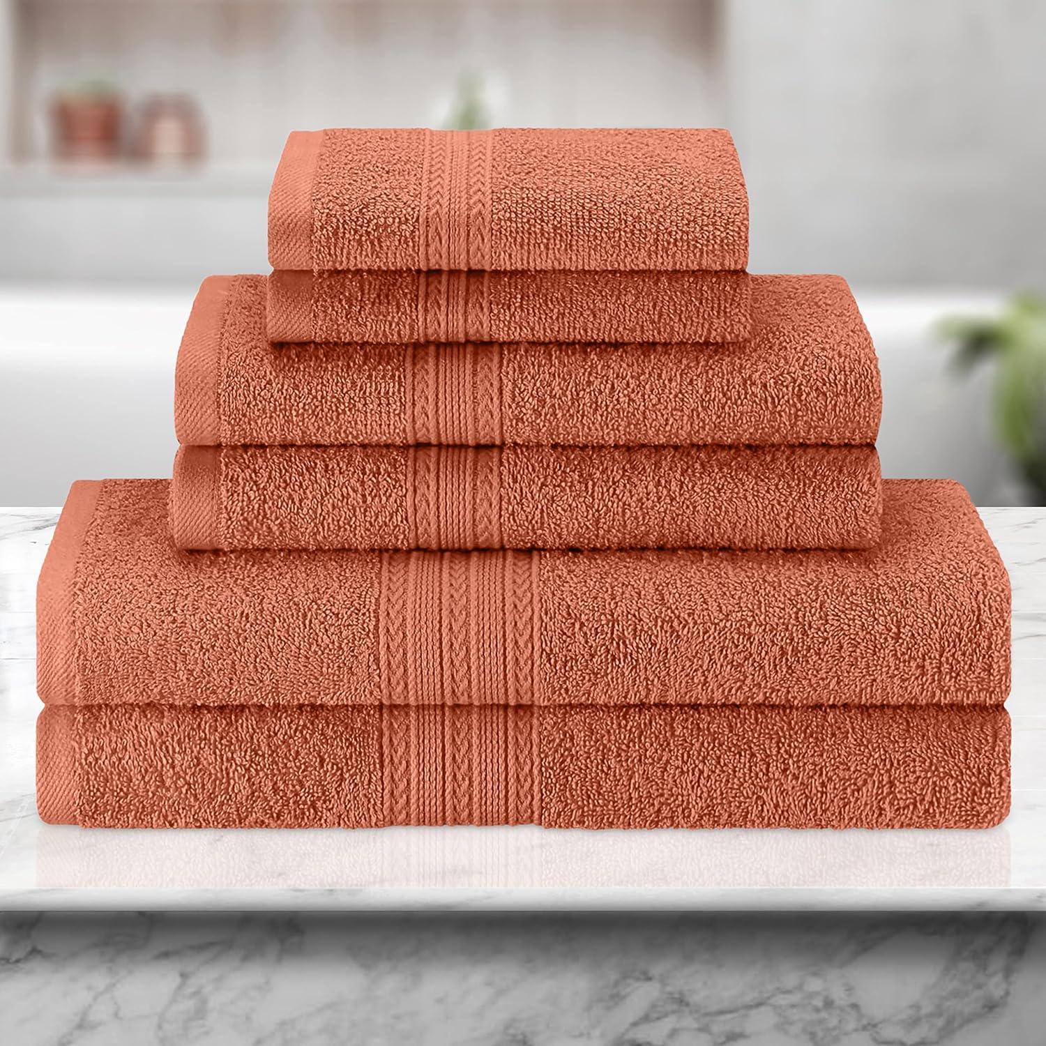 Copper 6-Piece Eco-Friendly Cotton Towel Set