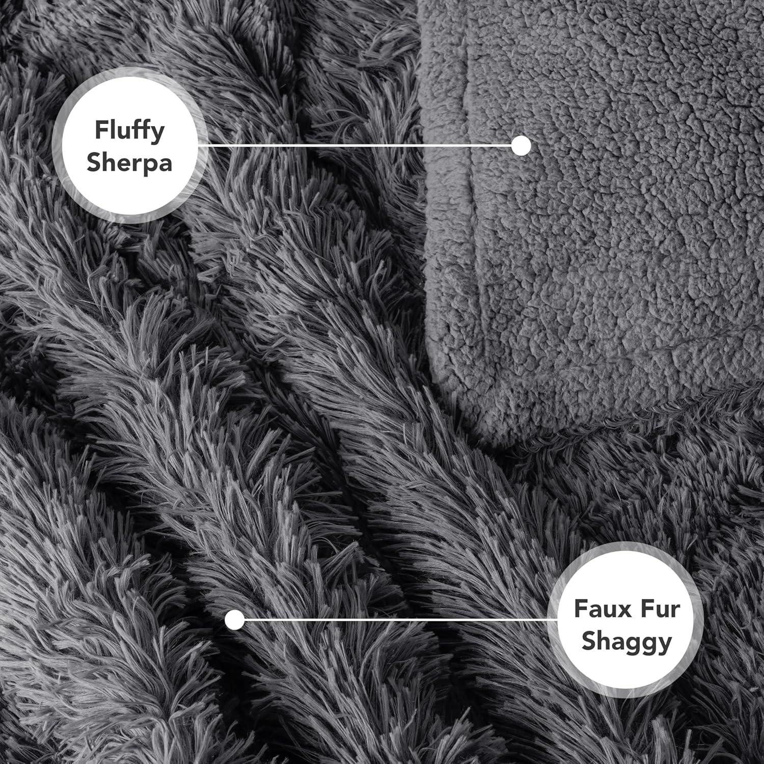 PetAmi Faux Fur Sherpa Pet Blanket