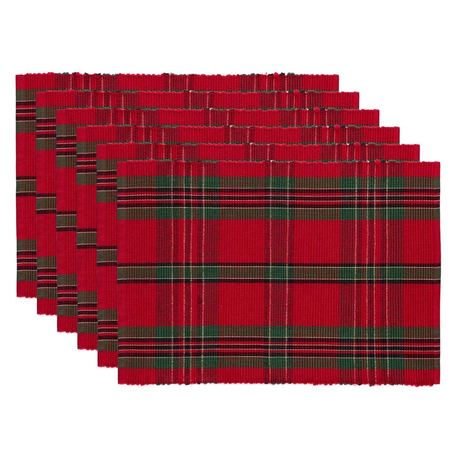 The Holiday Aisle® Valliere Cotton Plaid Rectangle Placemat (Set of 6)