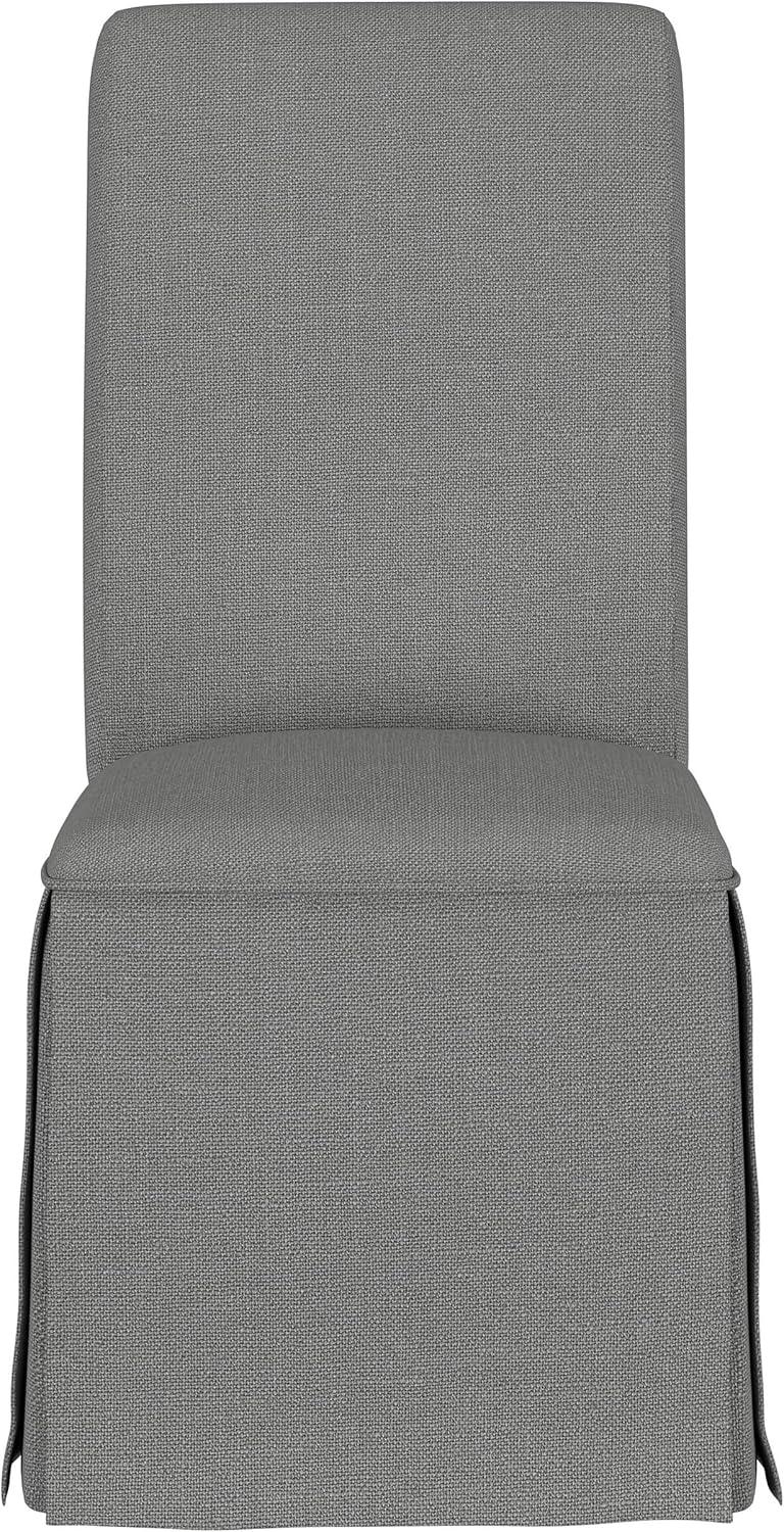 Wildon Home® Catrina Gray Upholstered Skirted Dining Chair (Set of 2)