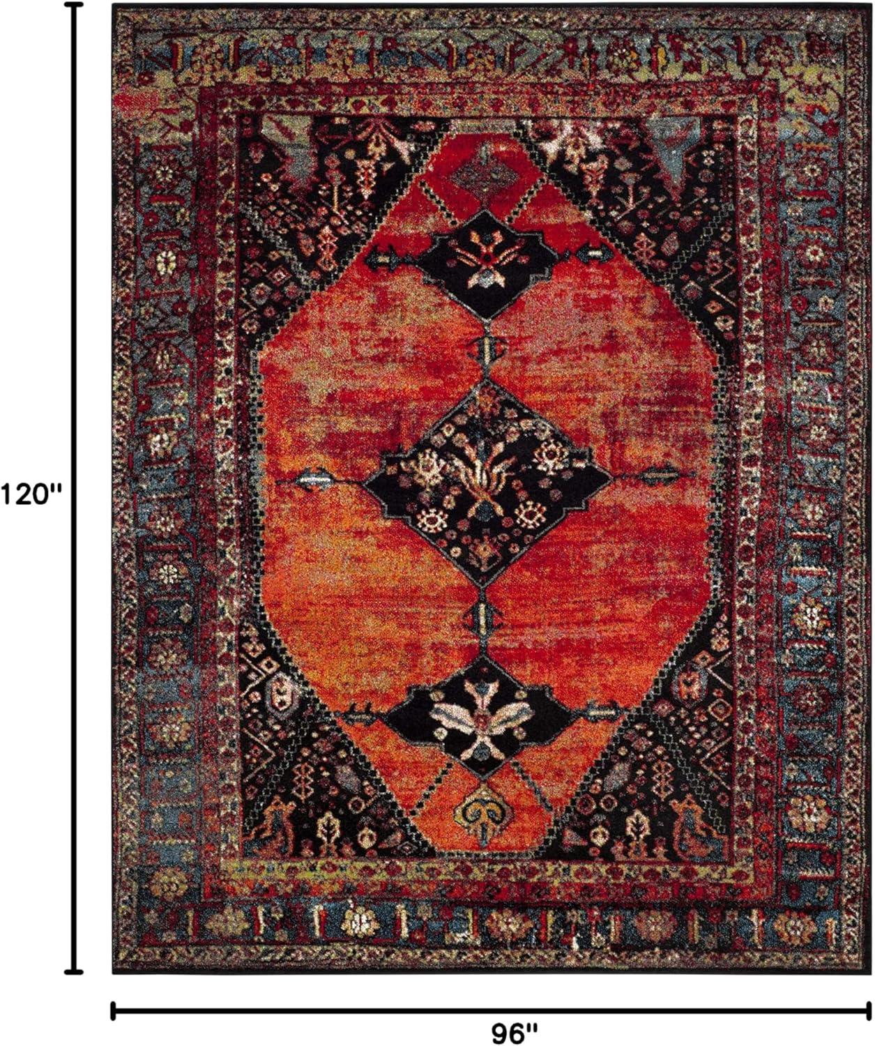 Vintage Hamadan VTH217 Power Loomed Indoor Area Rug - Orange/Multi - 8'x10' - Safavieh