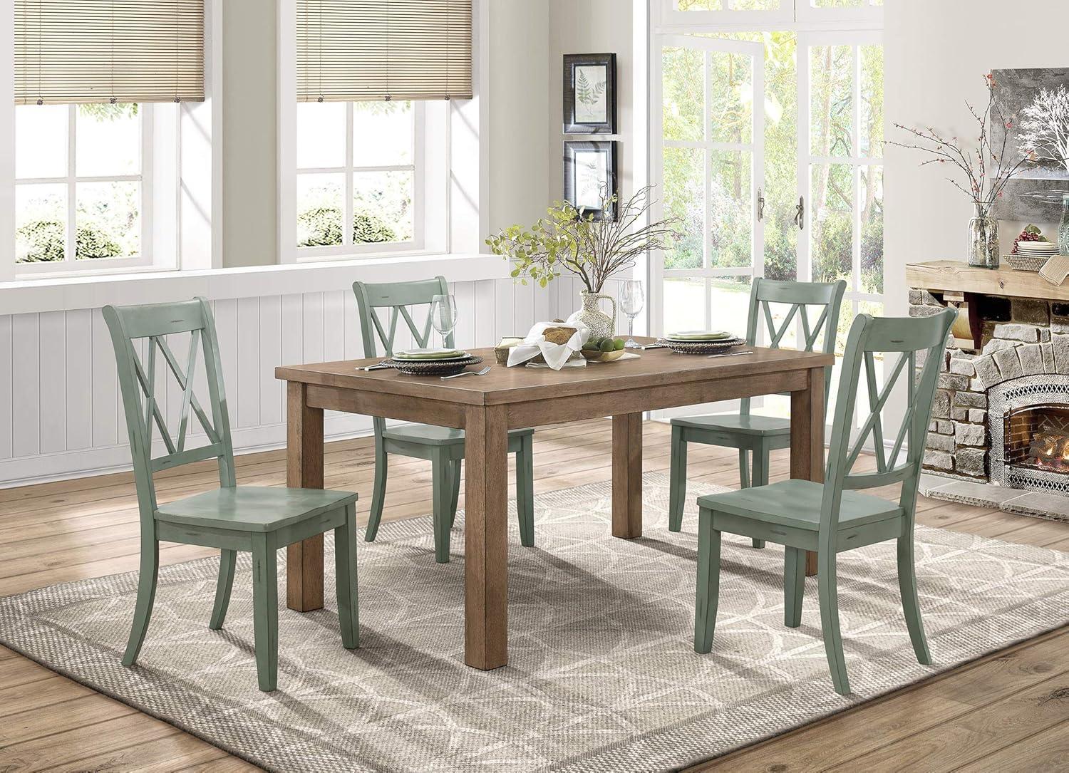 Lexicon Janina Transitional Wood Dining Room Table in Natural