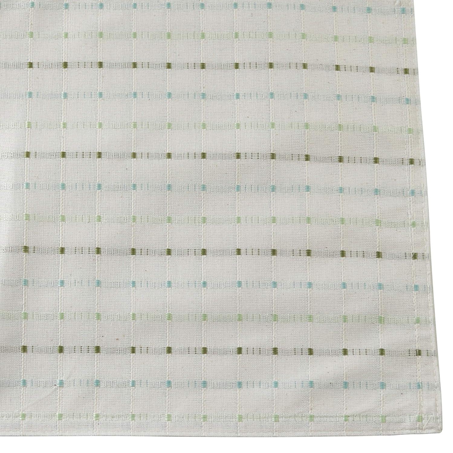 Saro Lifestyle Stitched Line Design Placemats, White, (Set of 4 pcs)