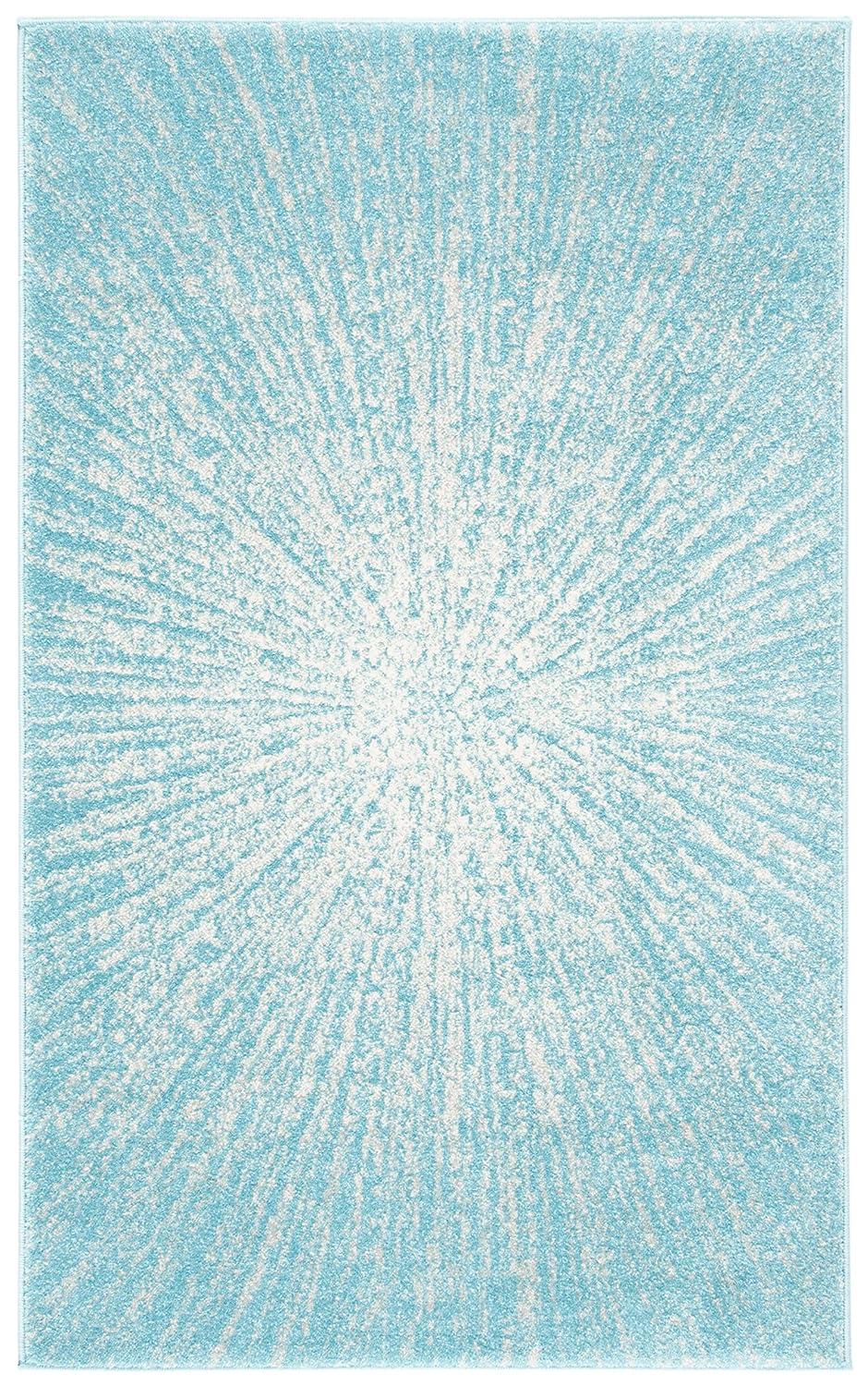 Evoke EVK228 Power Loomed Indoor Accent Rug - Aqua/Ivory - 2'2"x4' - Safavieh
