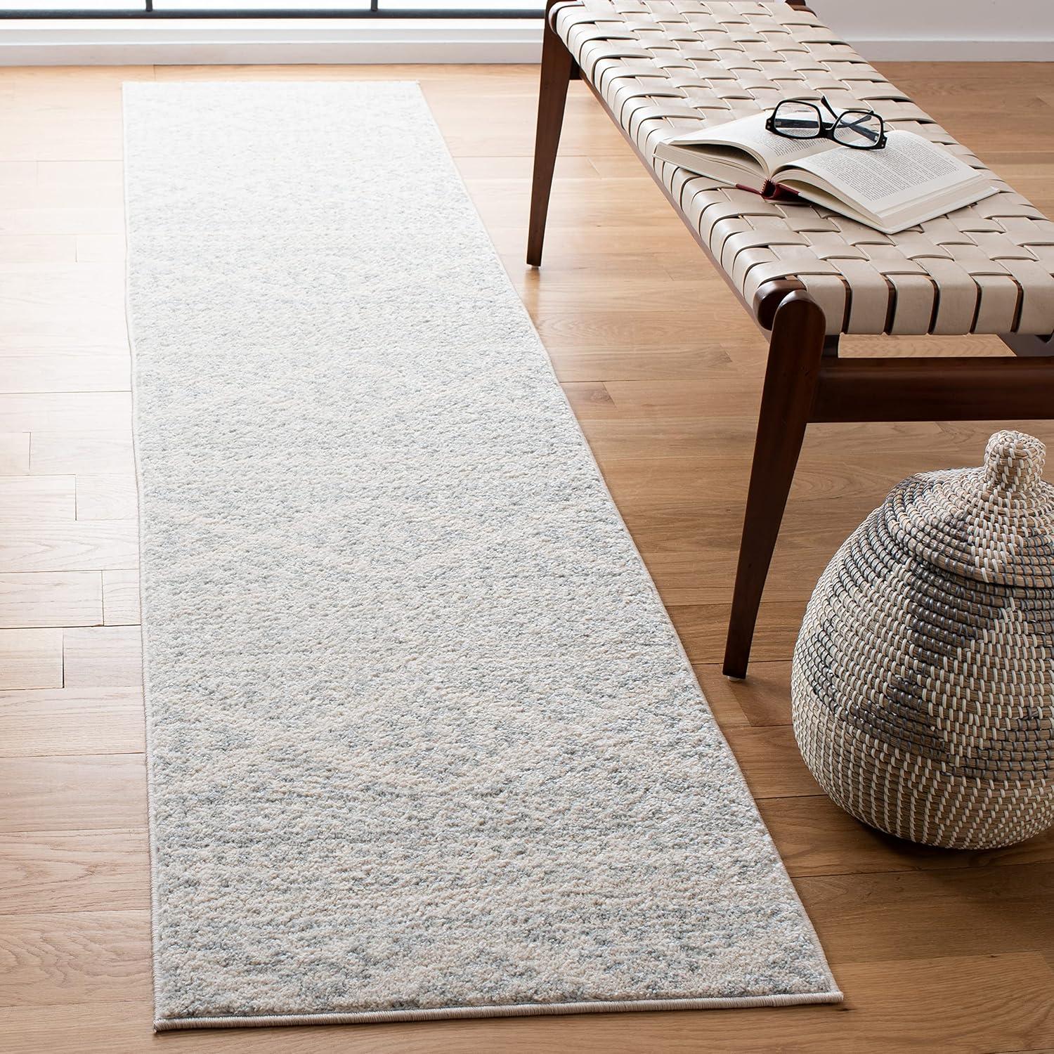 Tulum TUL272 Power Loomed Runner Rug - Ivory/Light Grey - 2'x11' - Safavieh.