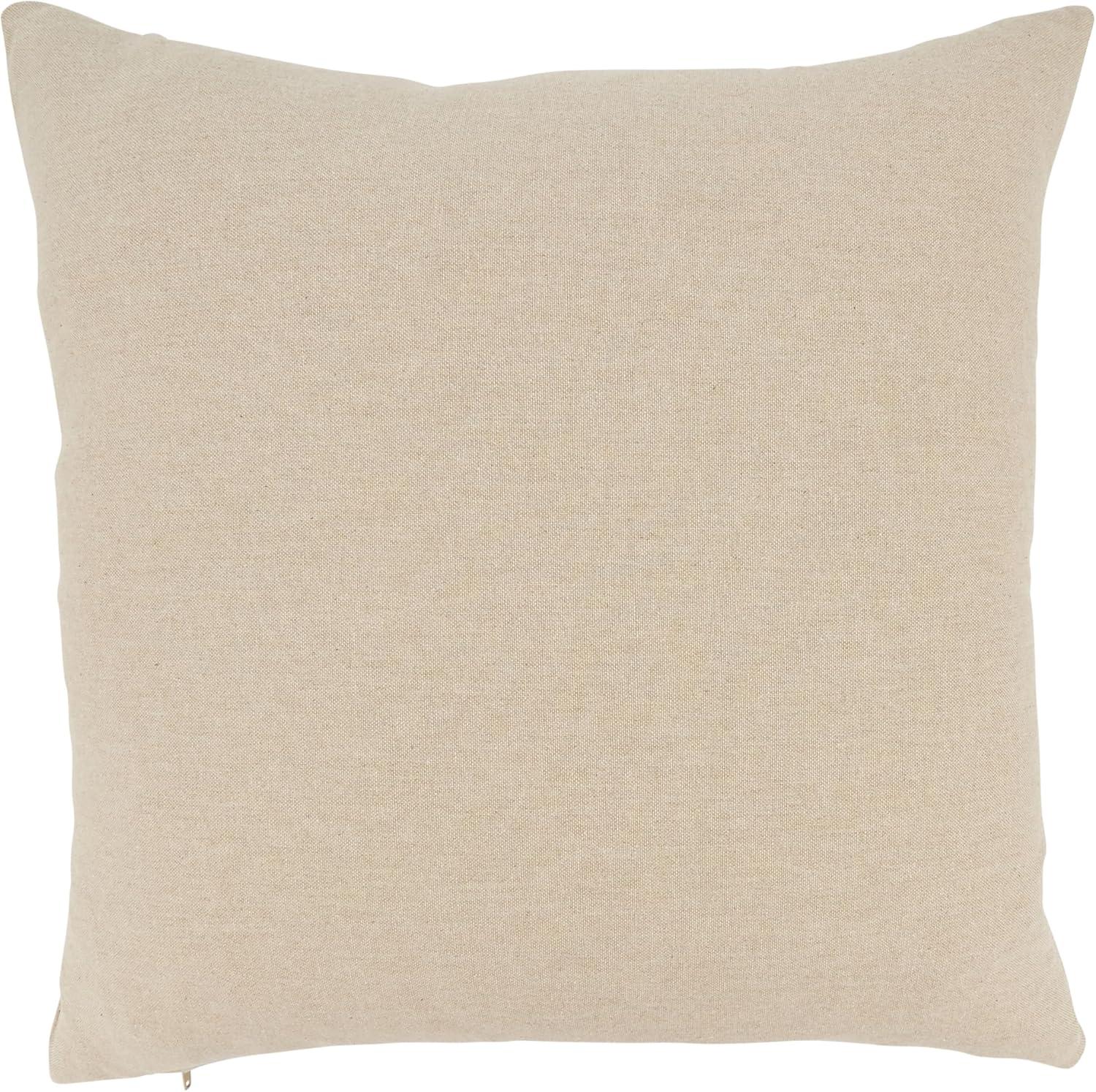 Beige Cotton Ocean Breeze Starfish 18" Throw Pillow Cover