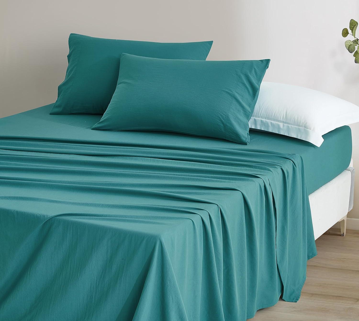 Chezmoi Collection Washed Microfiber Bedding Microfiber Sheet Set