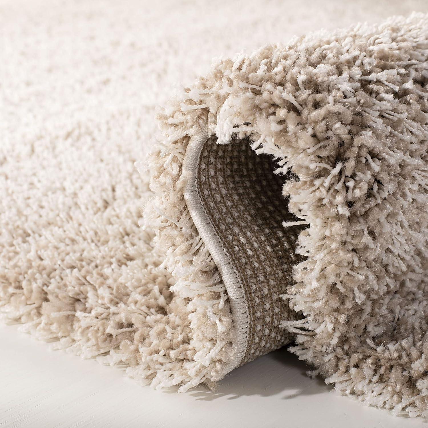 California Shag SG151 Power Loomed Indoor Area Rug - Beige - 5'3"x7'6" - Safavieh