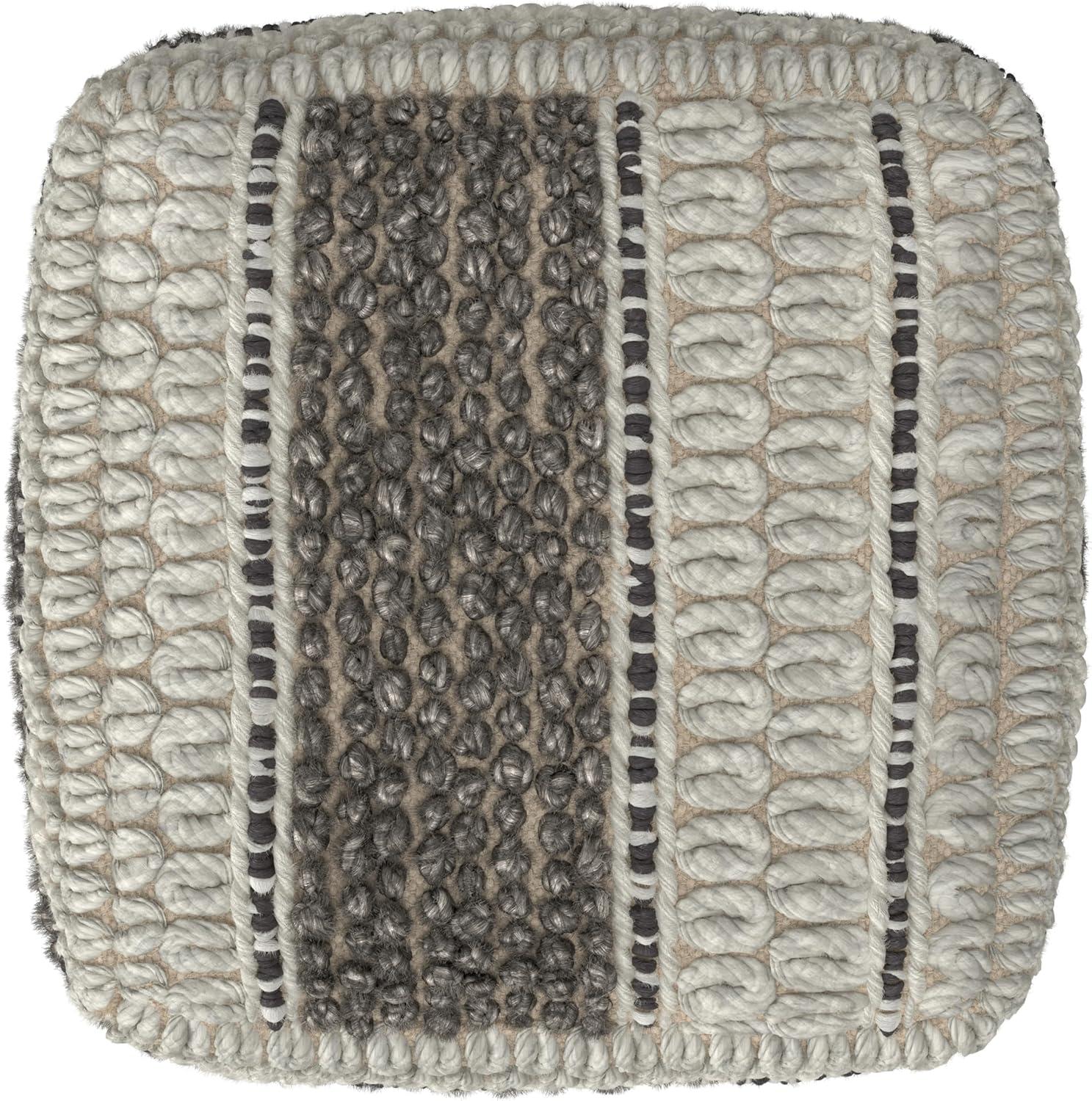 Simpli Home Grady Upholstered Pouf