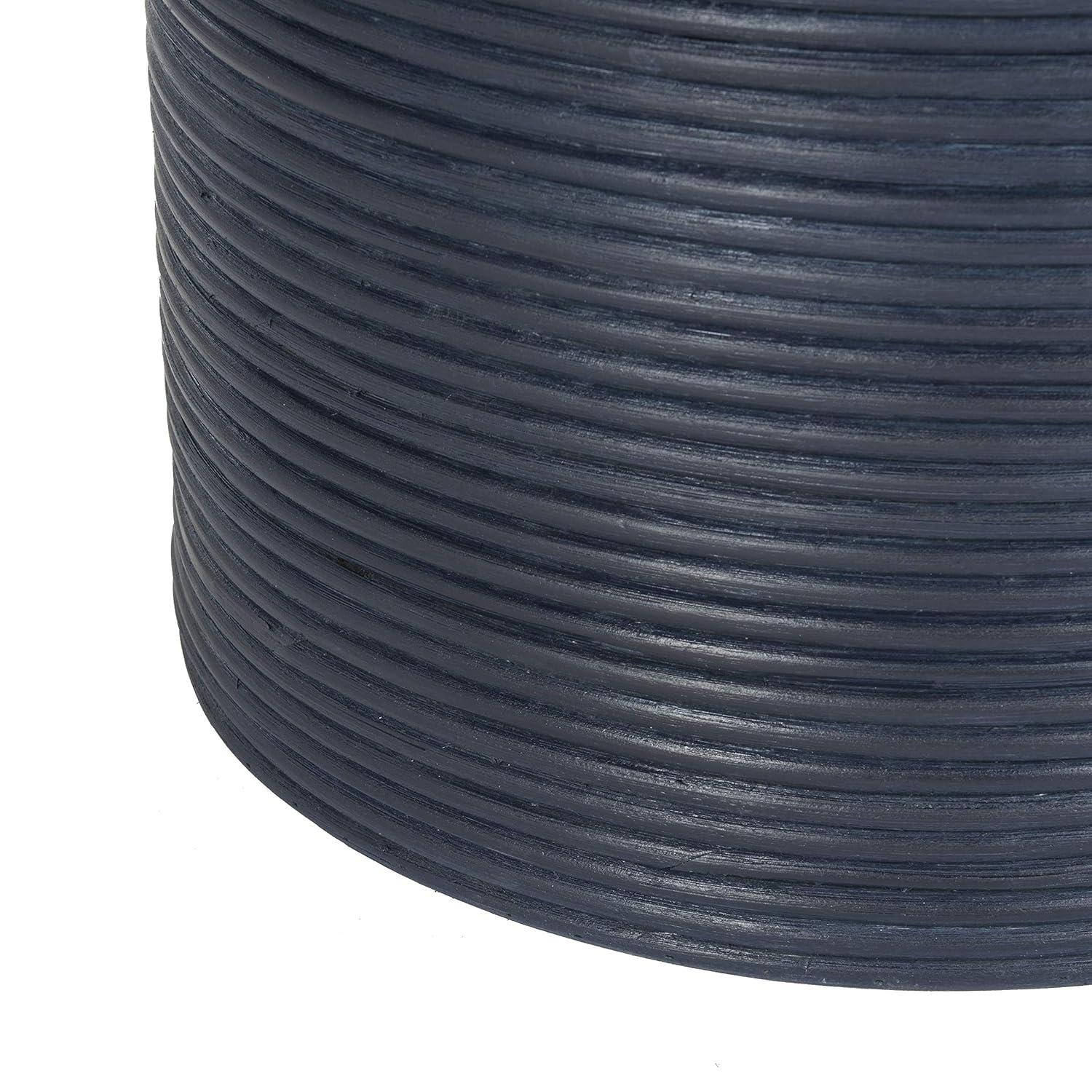 Wellington Laundry Basket - White/Navy - Safavieh