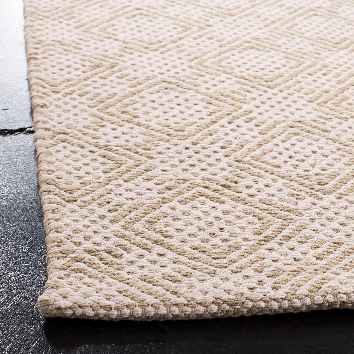 SAFAVIEH Cotton Kilim KLC222C Handwoven Beige / Ivory Rug
