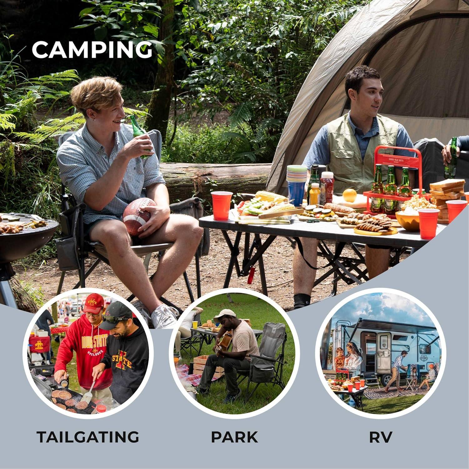 Camphor Designs Heavy Duty Portable Folding Camping Chair for Adults