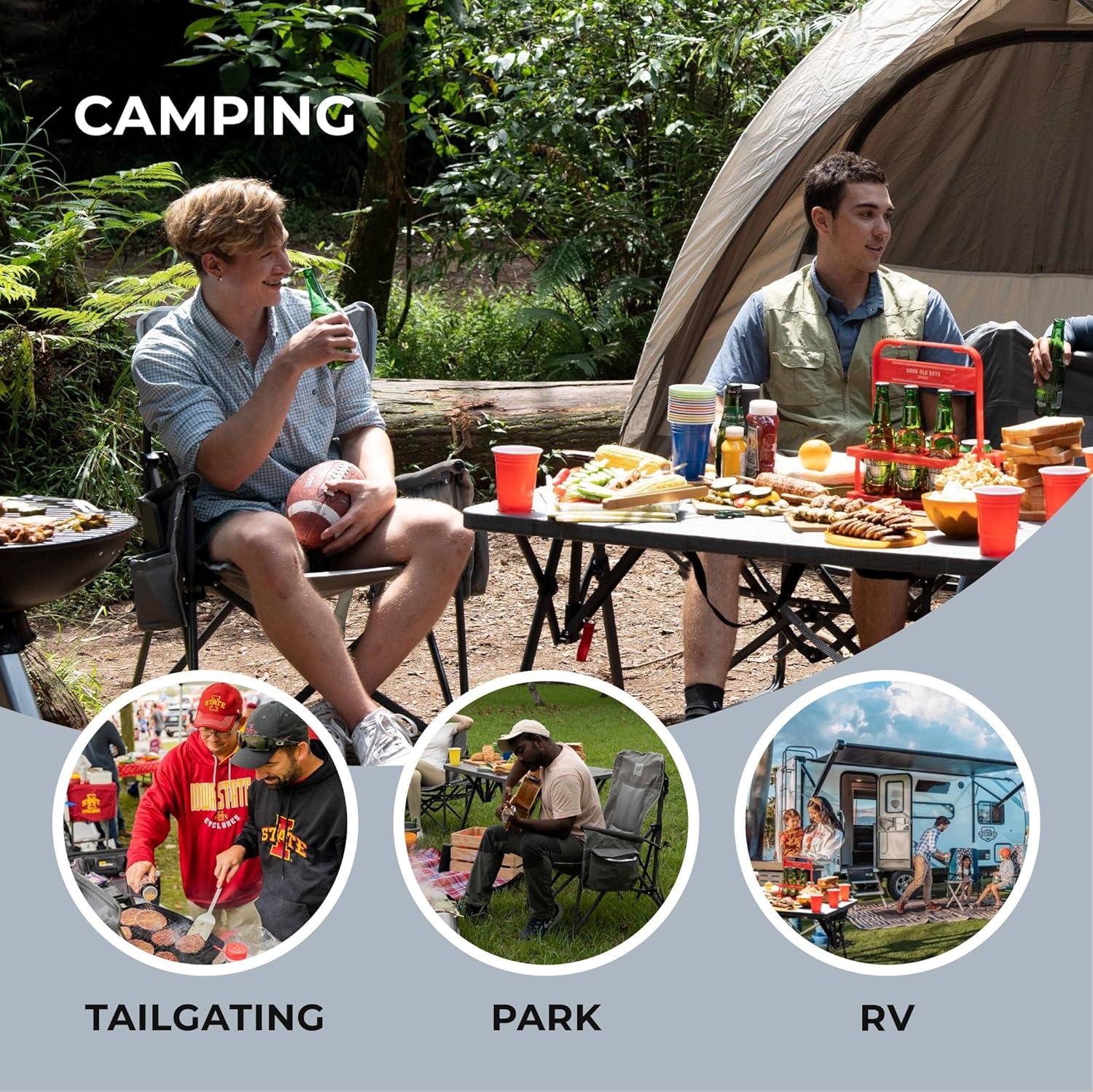 Camphor Designs Silla de Camping Plegable Portátil Resistente para Adultos