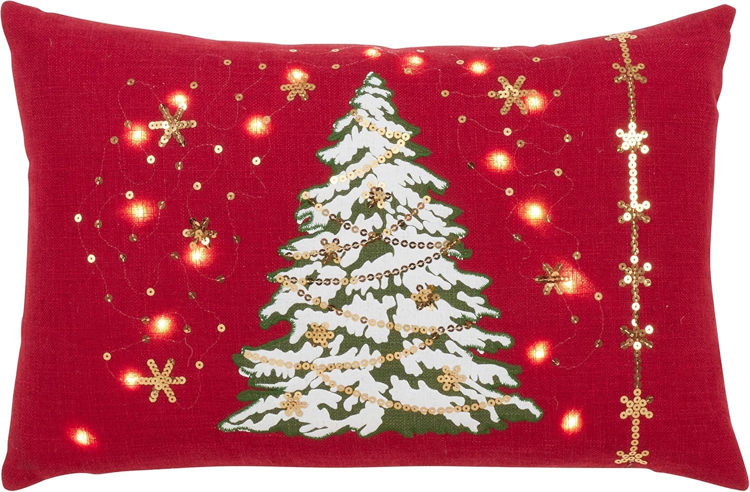 Saro O Tannenbaum Collection Sequined Throw Pillow