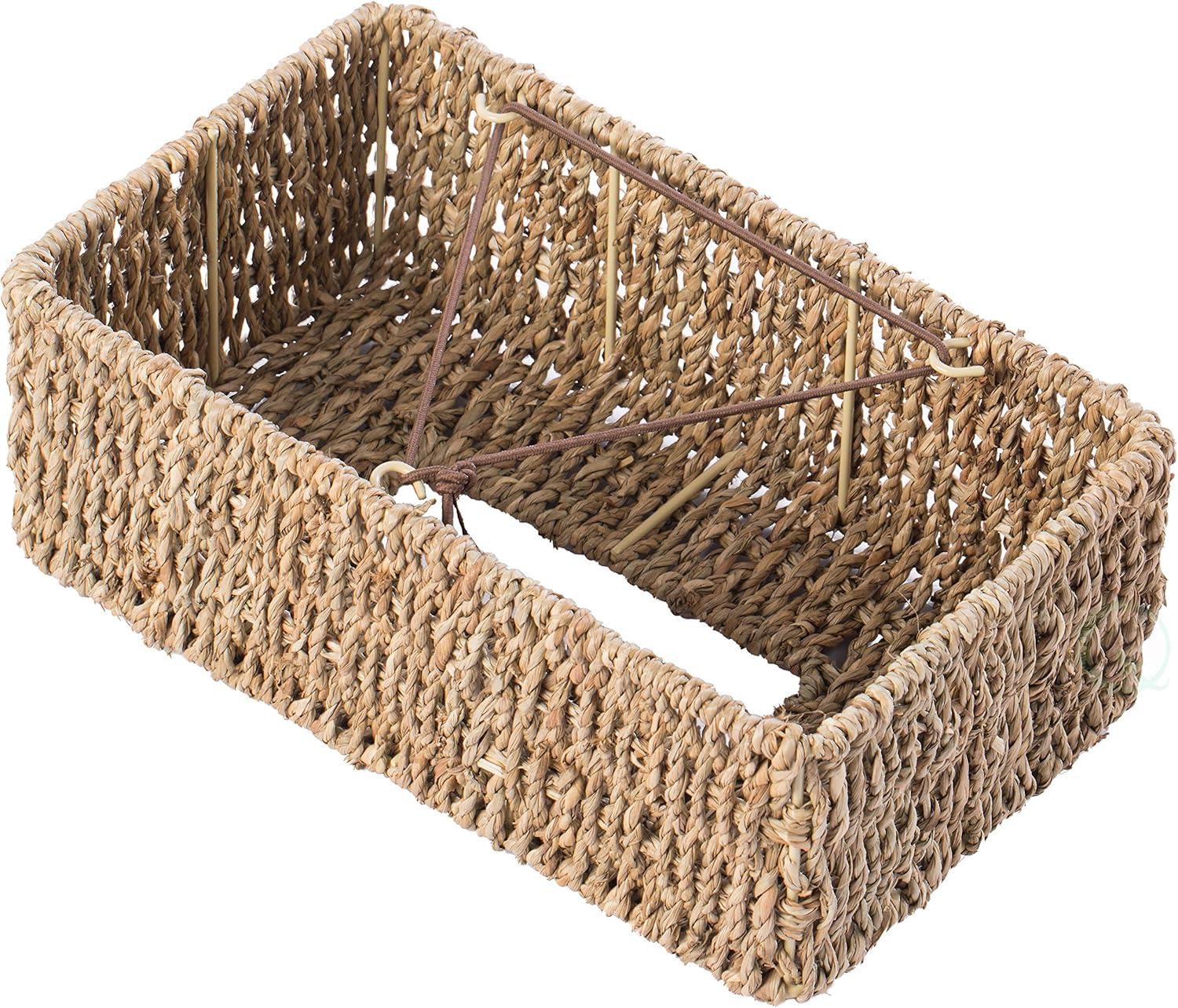 Natural Woven Seagrass Wicker Tissue Box Cover Holder