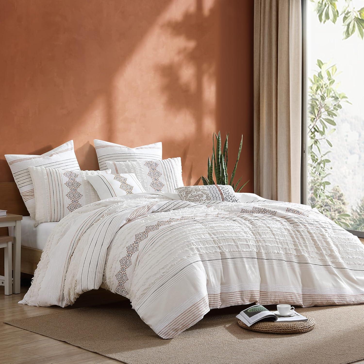 Ivory Cotton Queen Down Alternative Comforter Set