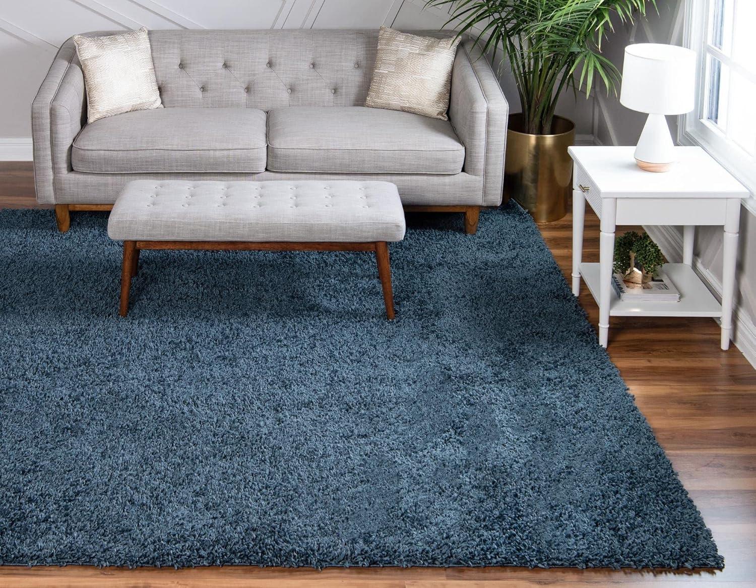 Unique Loom Davos Shag Solid Indoor Woven Area Rug