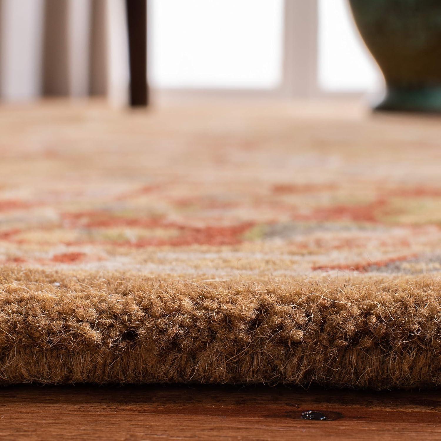 Heritage HG963 Handmade Runner Rug - 2'3"x12' - Beige/Rust - Safavieh