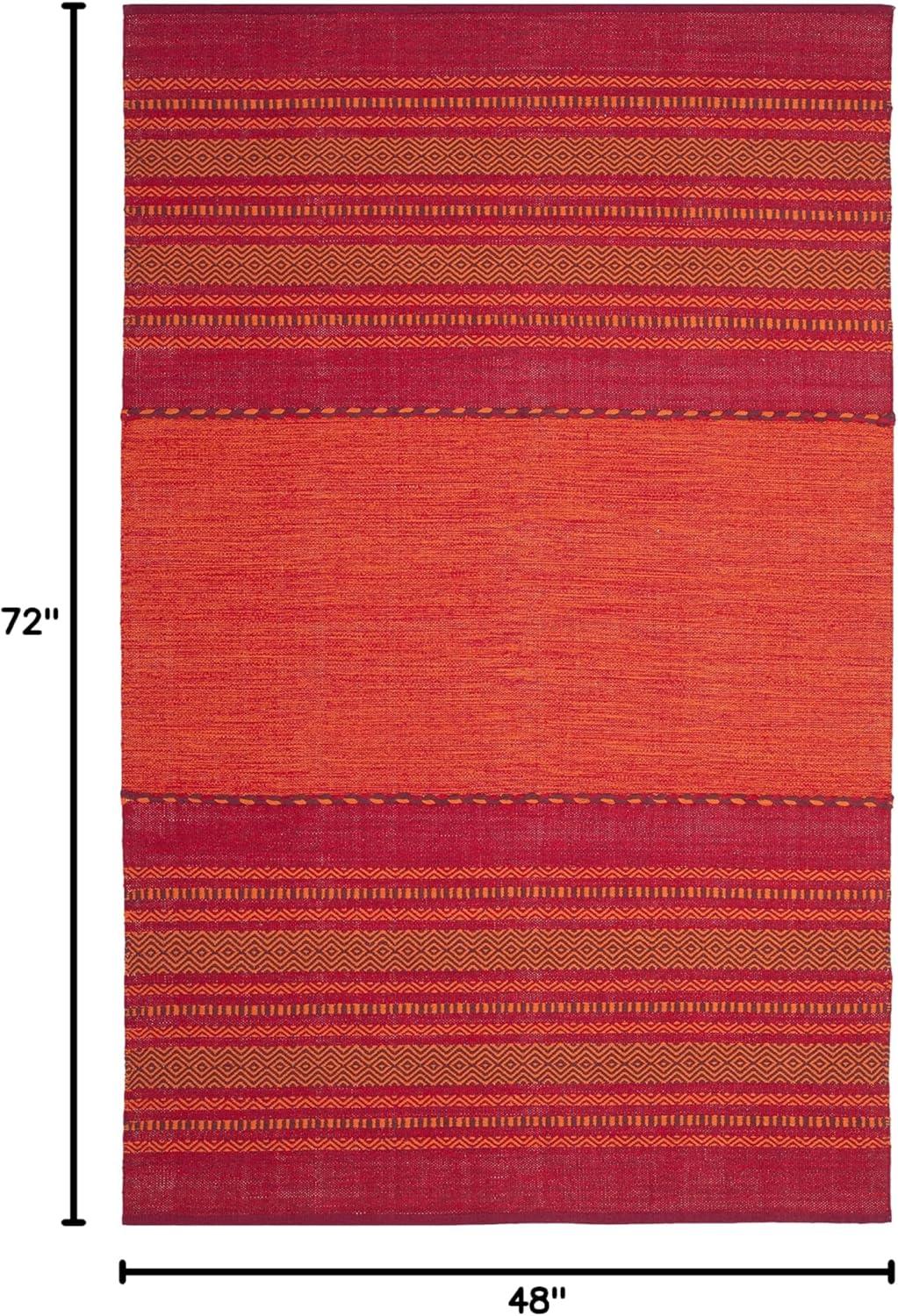 Montauk MTK215 Hand Woven Area Rug - Orange/Red - 4'x6' - Safavieh.