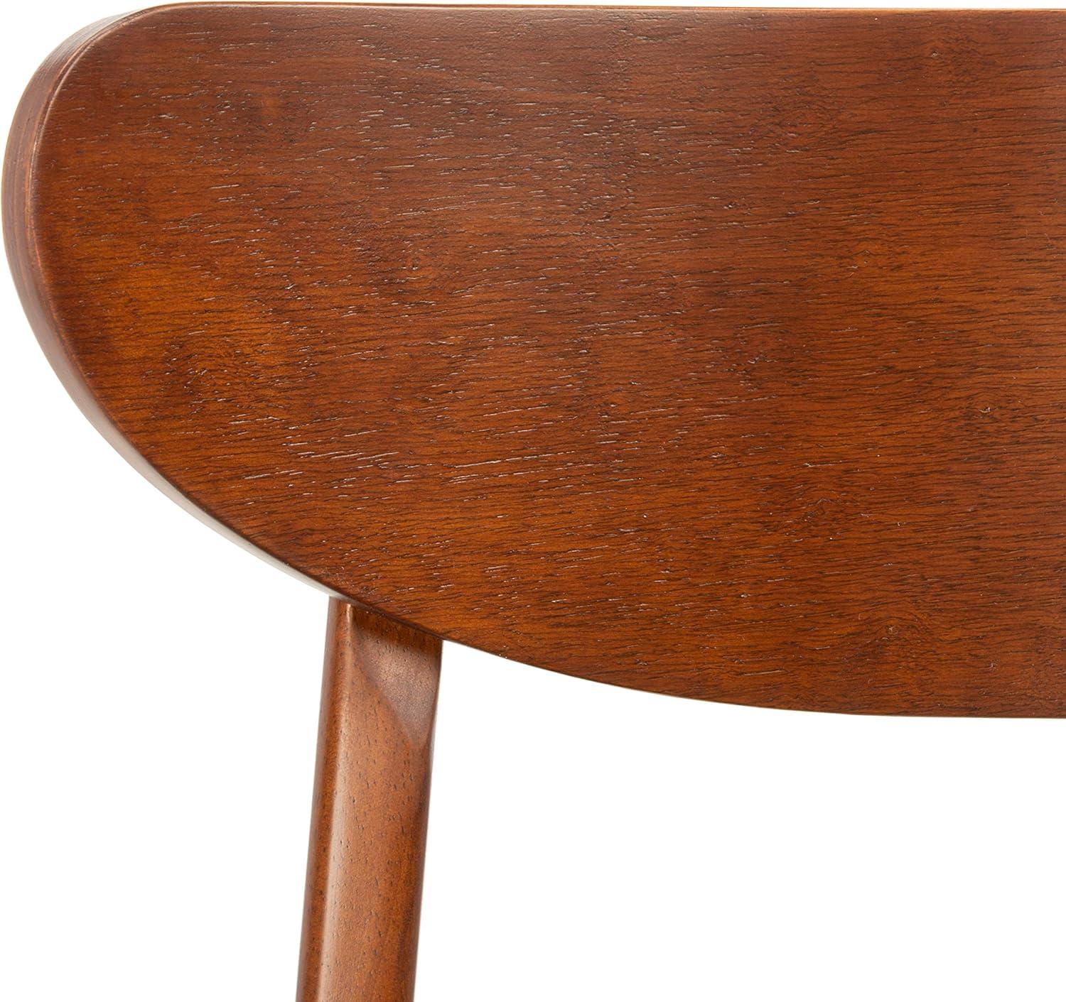 Lucca Retro Dining Chair (Set of 2) - DCH1001 - Walnut/Black - Safavieh