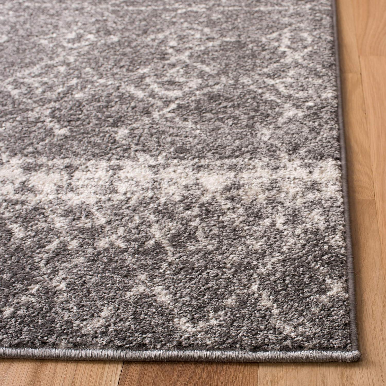 Tulum TUL229 Power Loomed Area Rug - Grey/Ivory - 6'7"x6'7" - Safavieh.