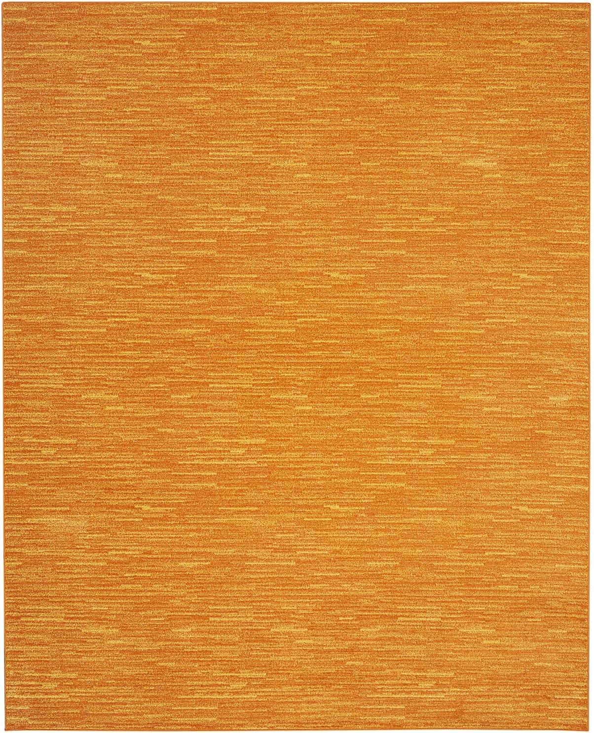 Sunburst Solid Synthetic 7' x 10' Easy-Care Outdoor Area Rug