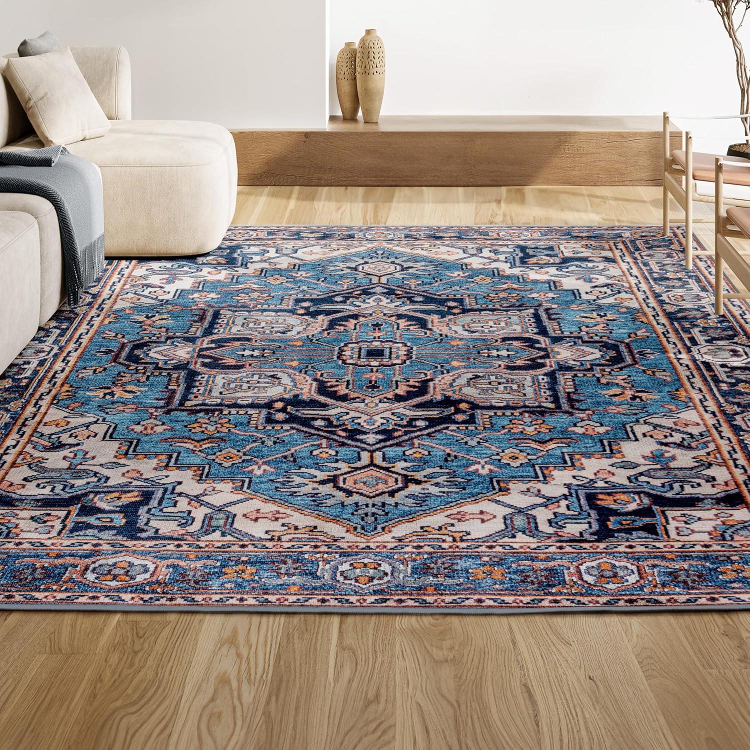 Cirali Ornate Large Medallion Washable Area Rug - JONATHAN Y