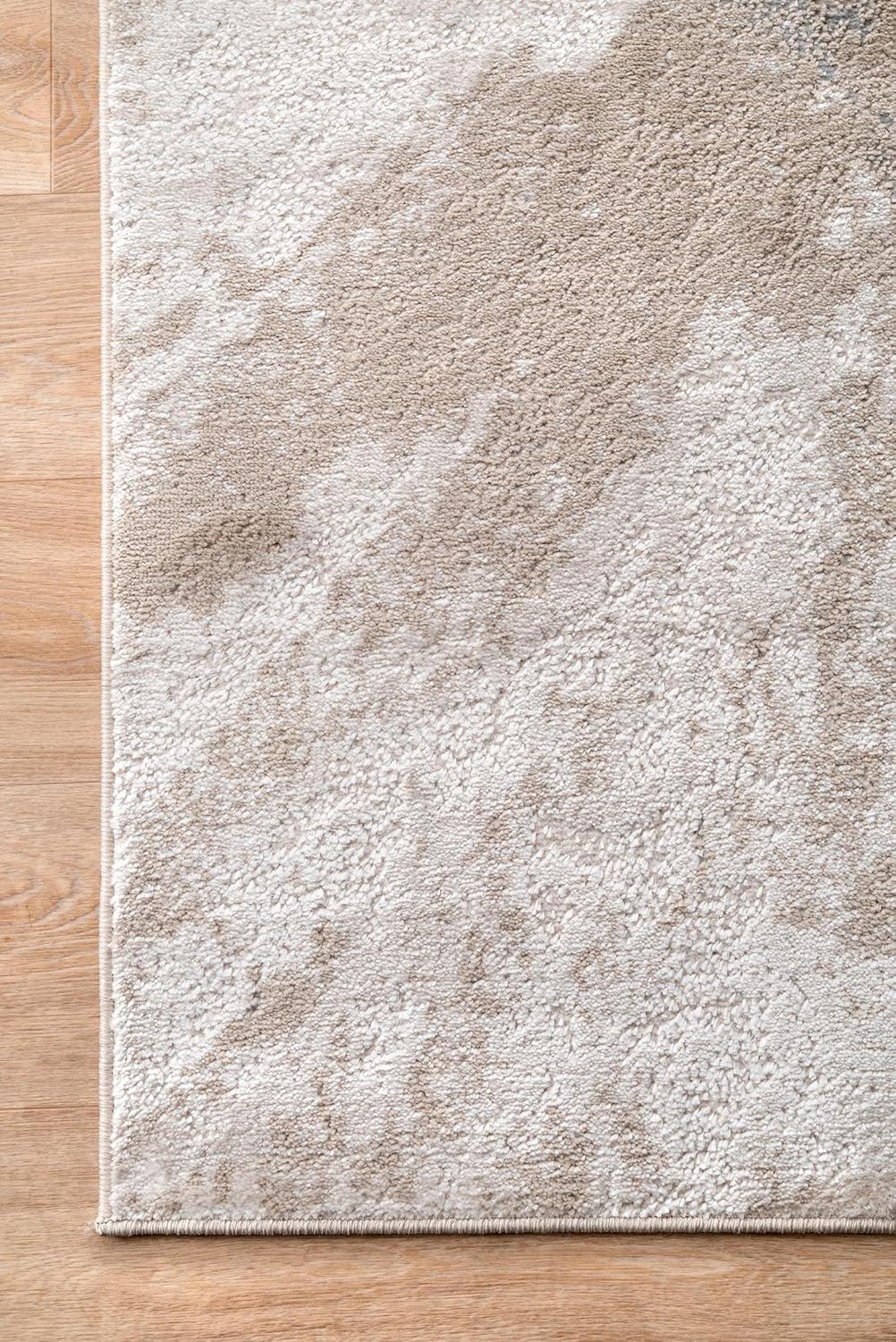 Nuloom Cyn Abstract 2x3 Accent Indoor Area Rug for Living Room Bedroom Dining Room Entryway Kitchen, Beige/Ivory