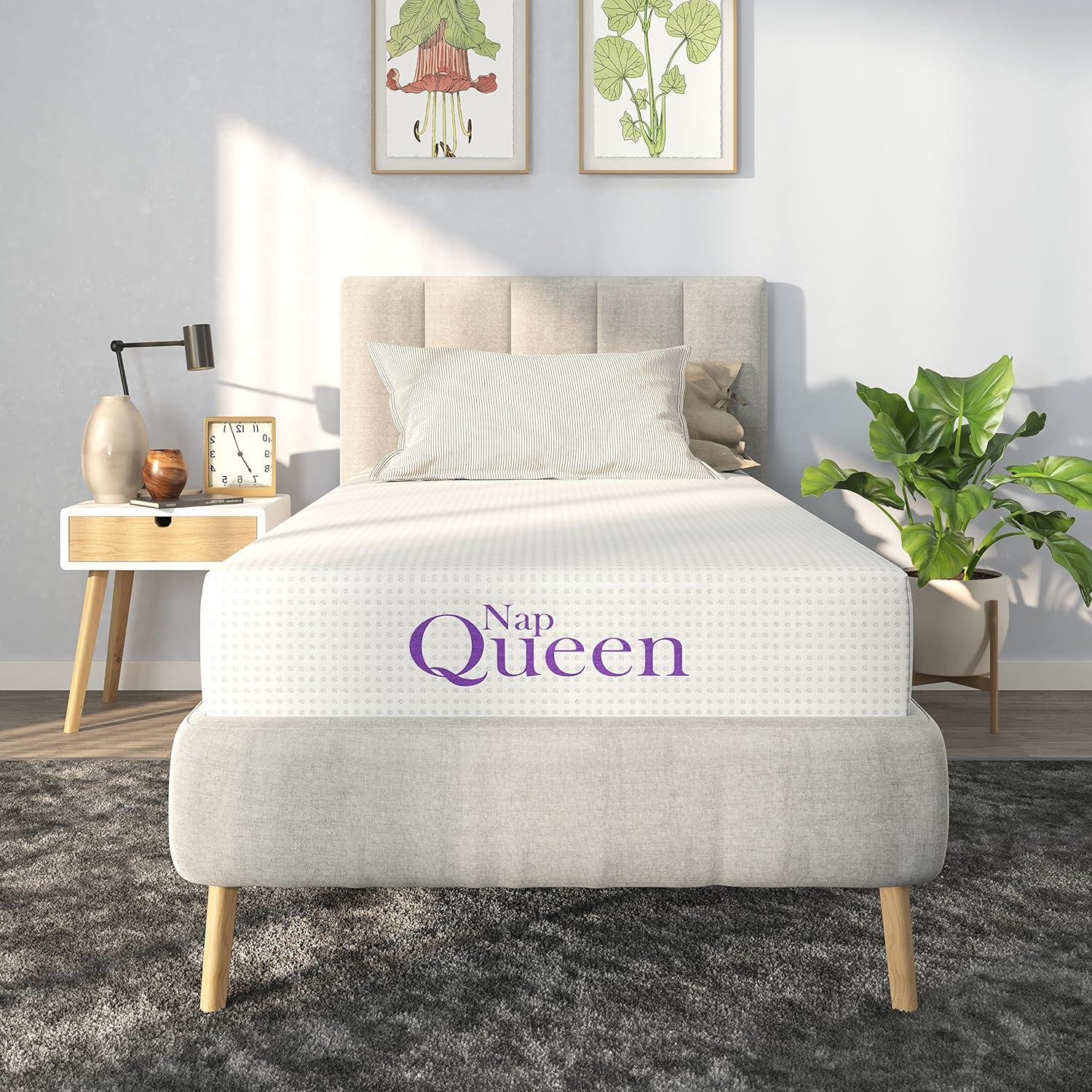 NapQueen 8" Twin Bamboo Charcoal Memory Foam Mattress