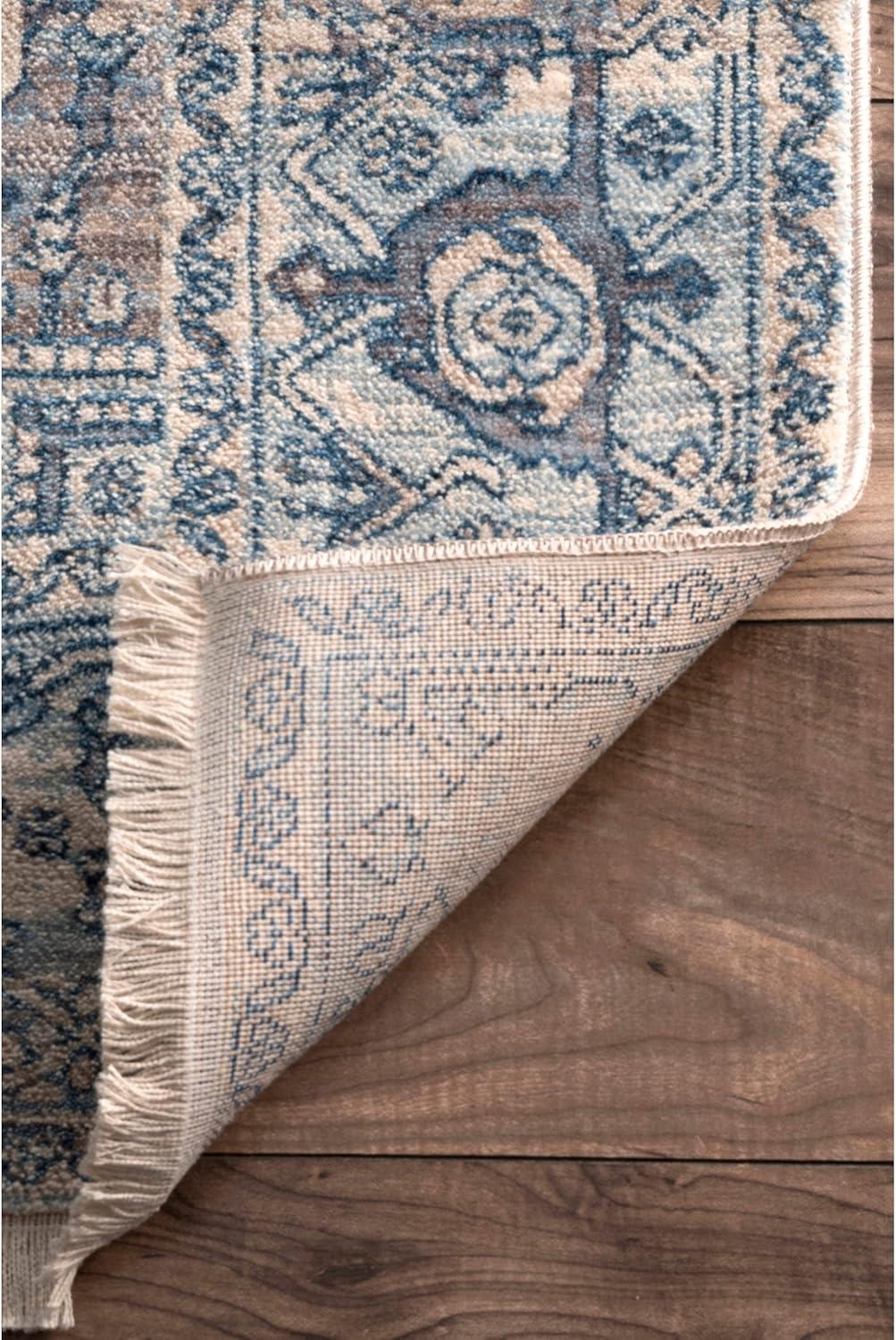 nuLOOM Harriet Vintage Medallion Fringe Area Rug