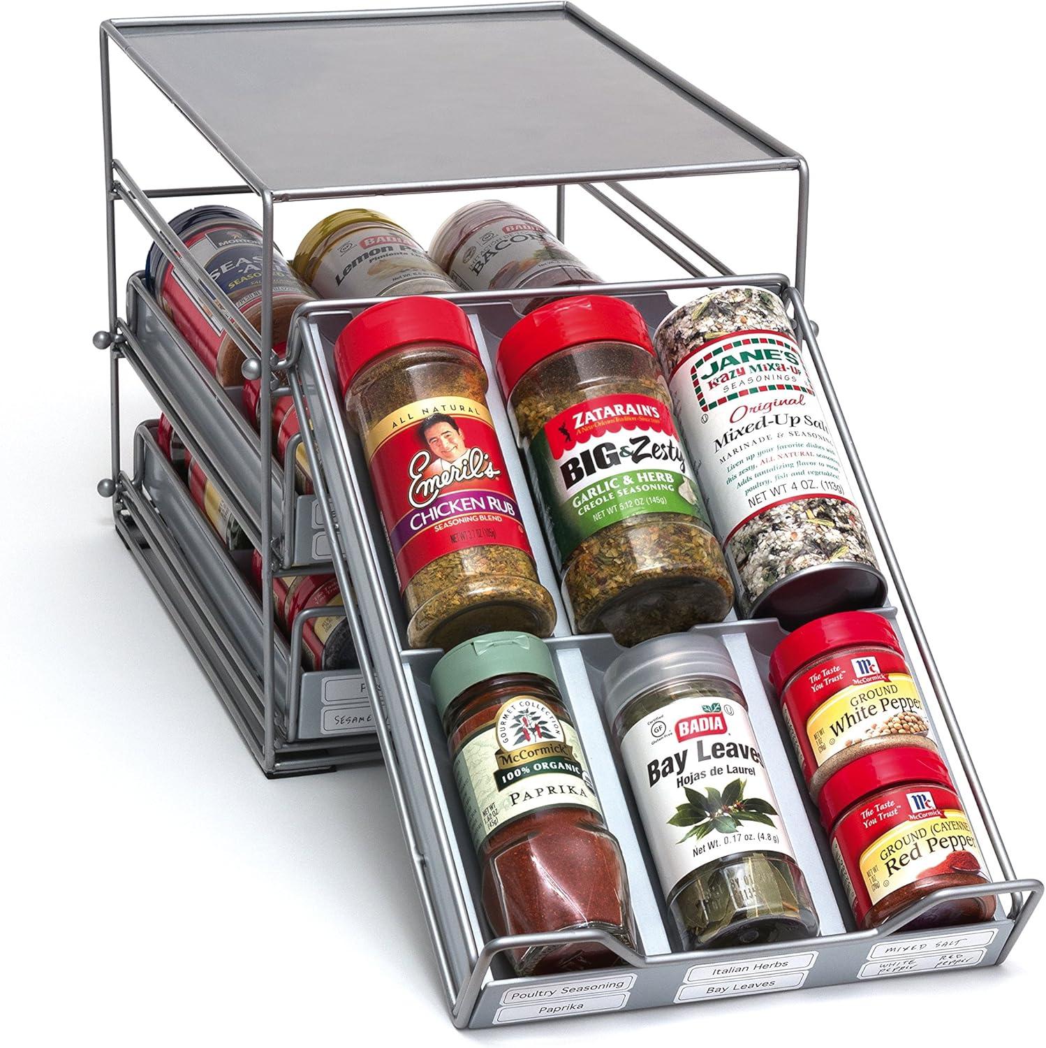 3-Tier Tilt Down Spice Drawer - Lipper International