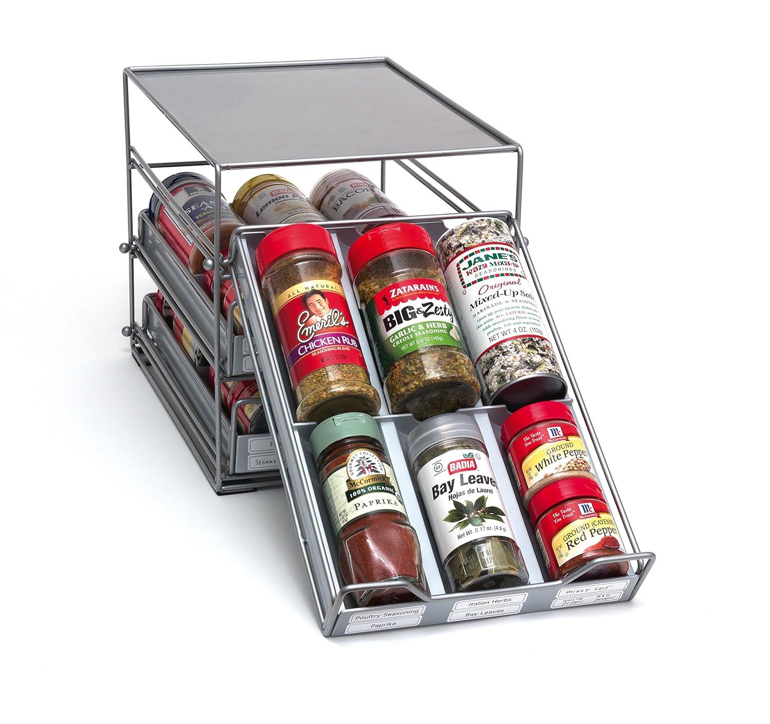 3-Tier Tilt Down Spice Drawer - Lipper International