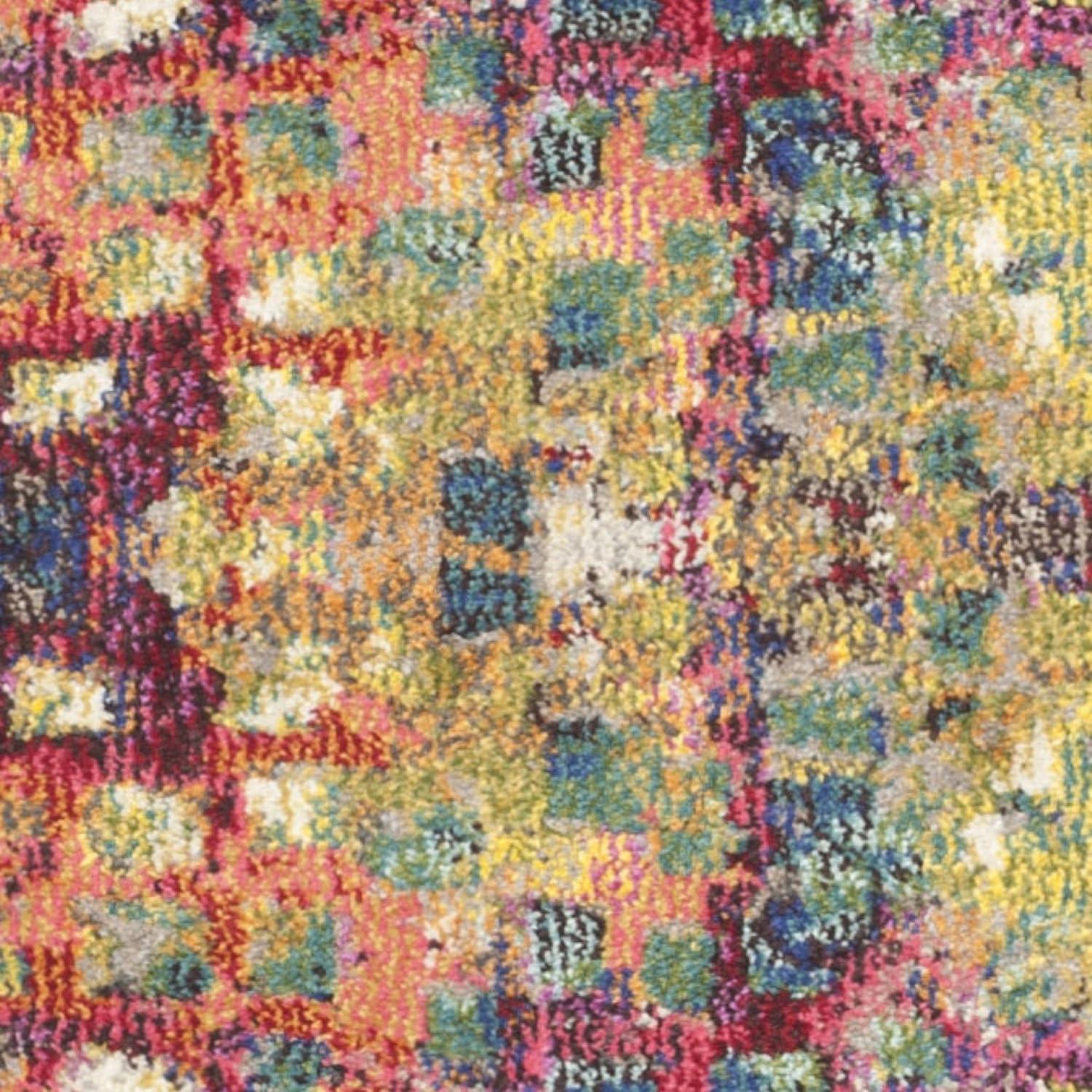 Monaco MNC225 Power Loomed Indoor Runner Rug - Pink/Multi - 2'2"x6' - Safavieh
